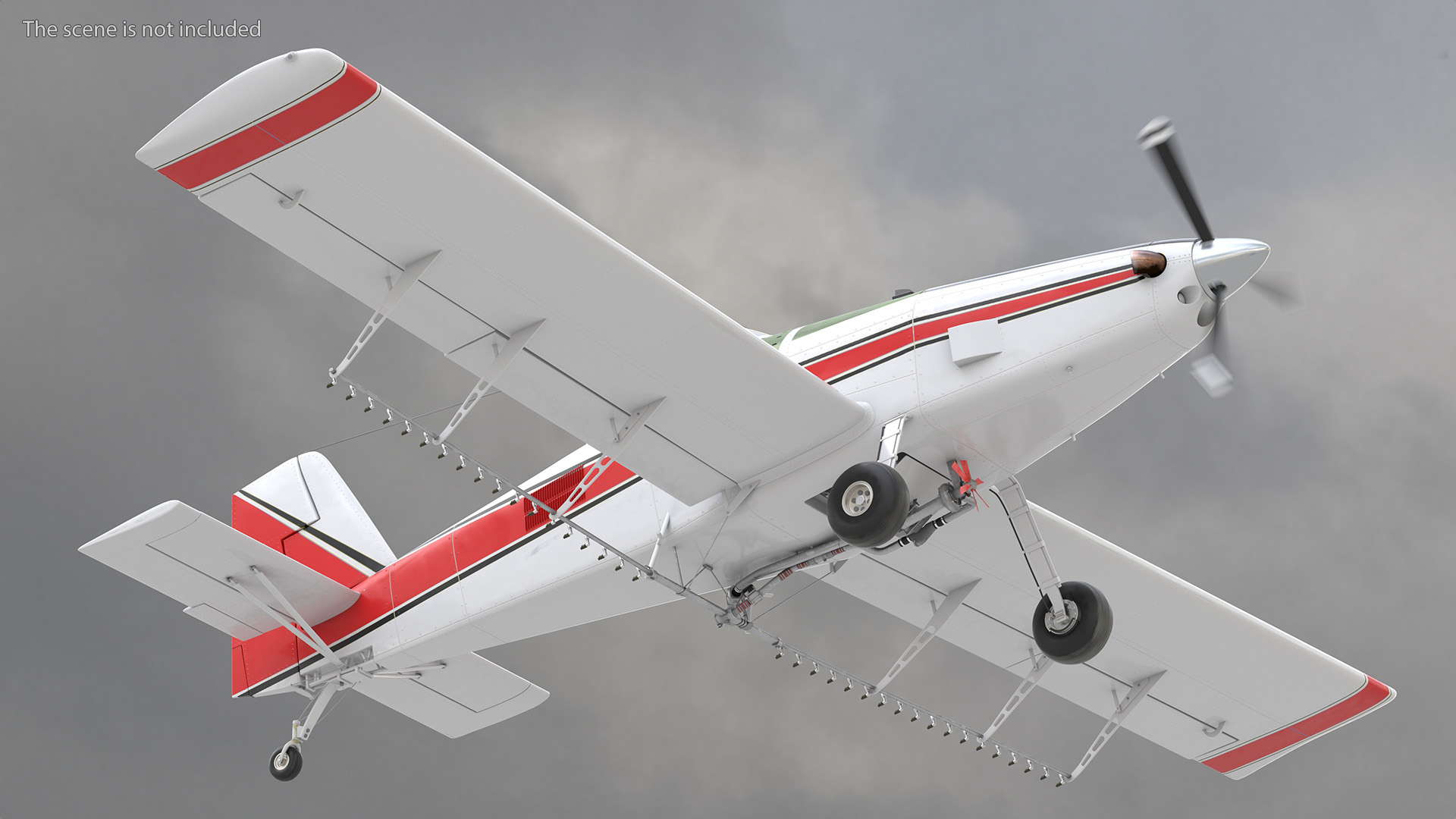 3D Agricultural Aeroplane White model