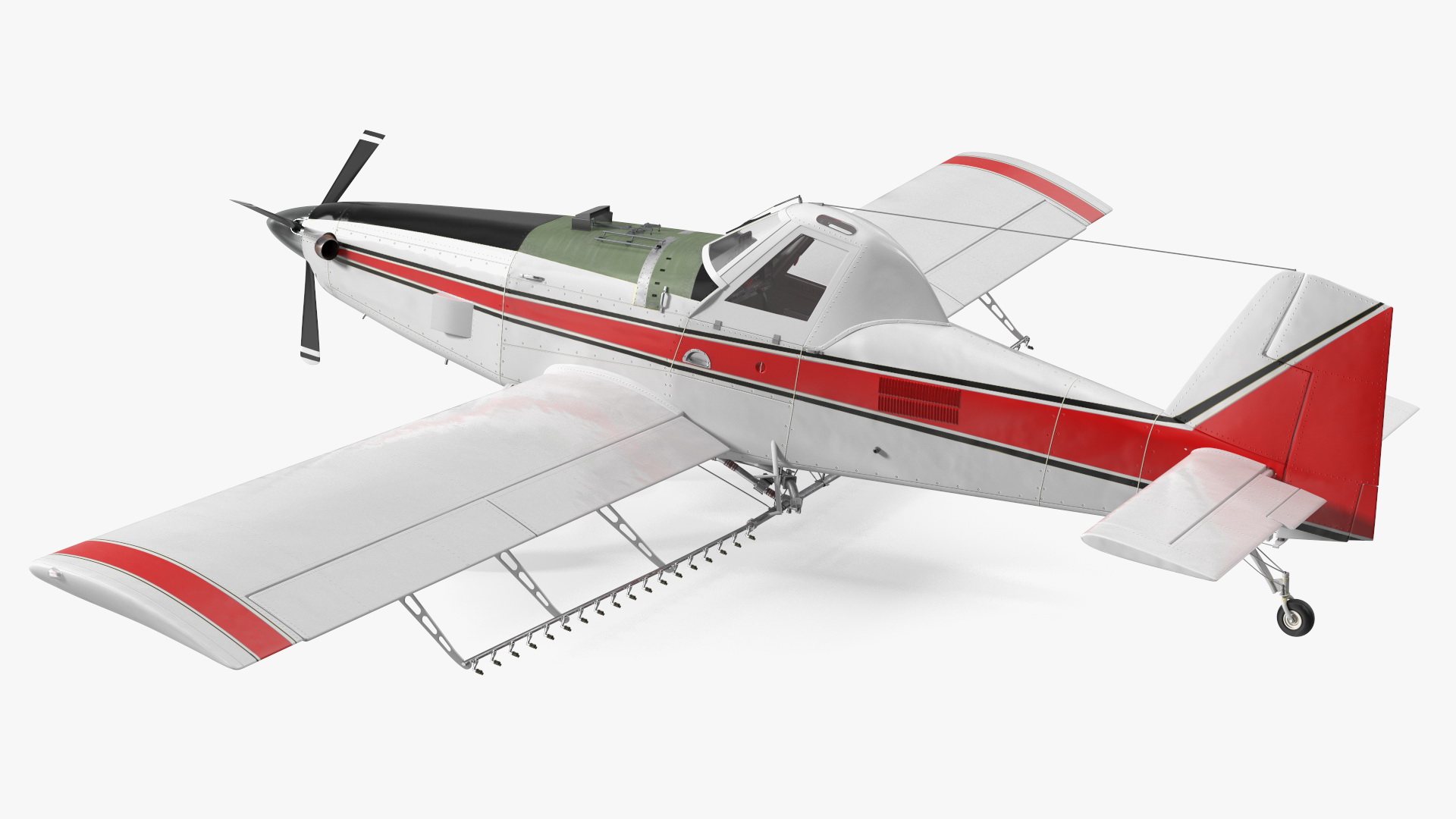 3D Agricultural Aeroplane White model