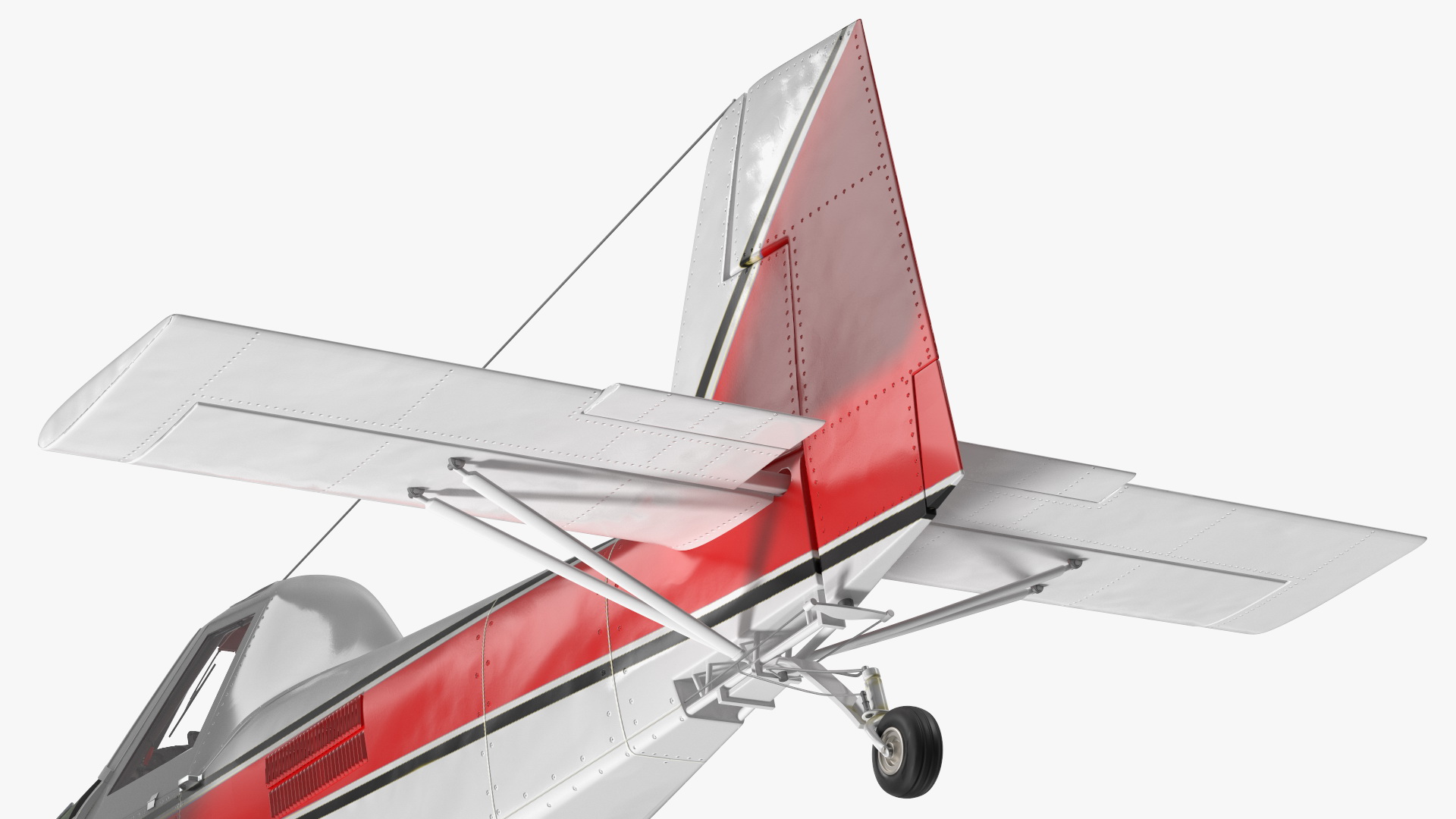 3D Agricultural Aeroplane White model