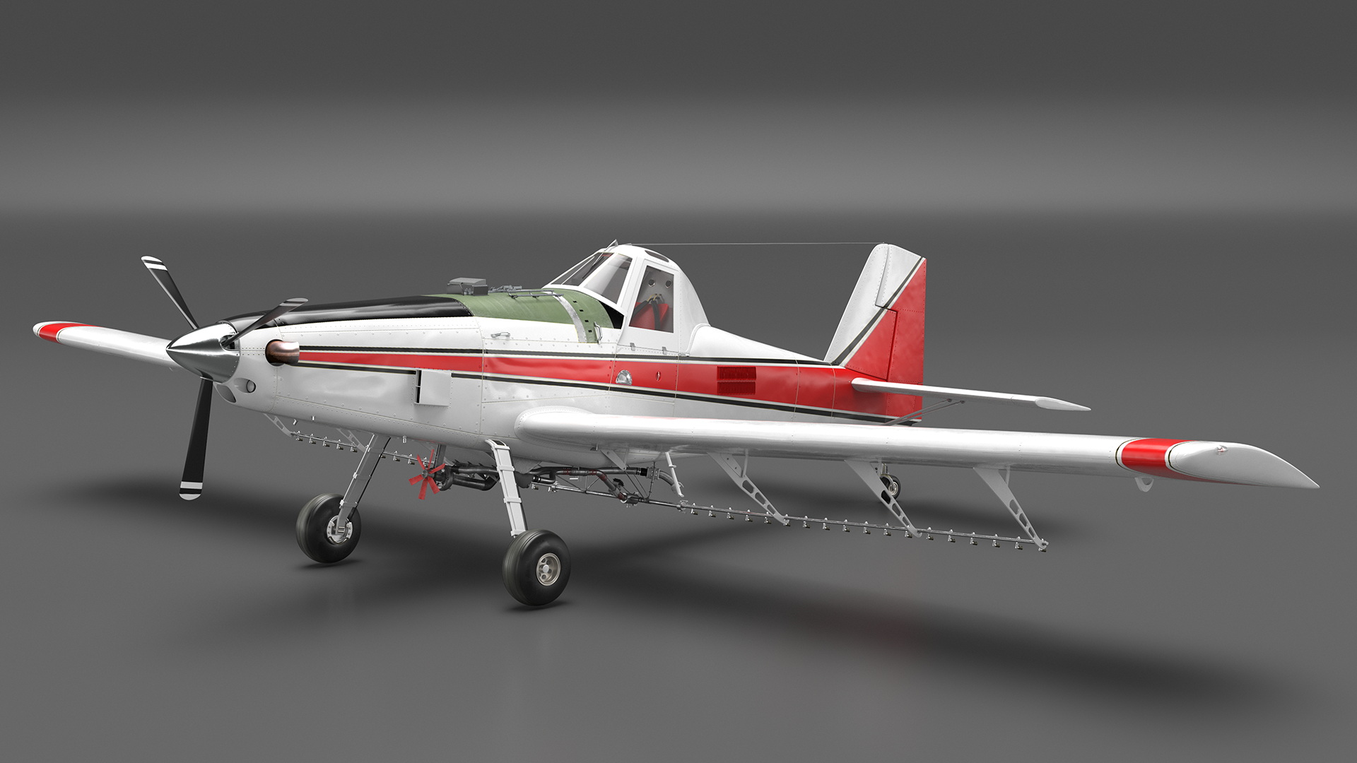 3D Agricultural Aeroplane White model