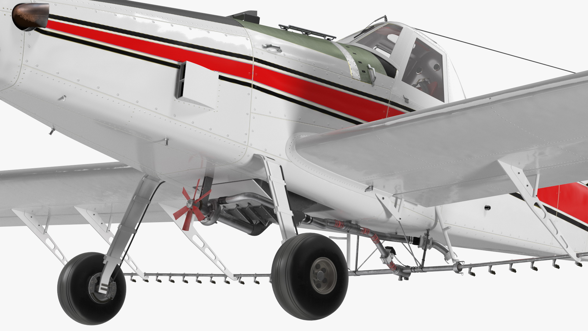 3D Agricultural Aeroplane White model