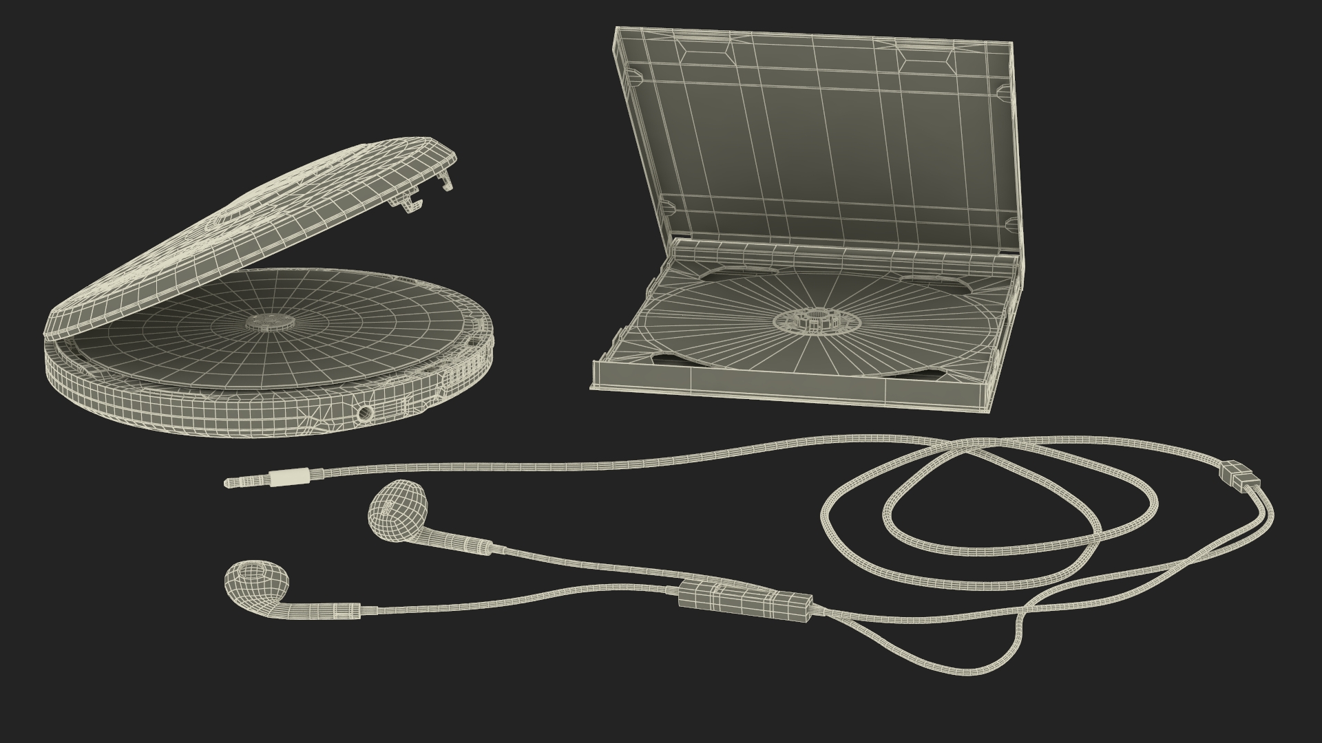 3D model Sony Portable Disc Player Open