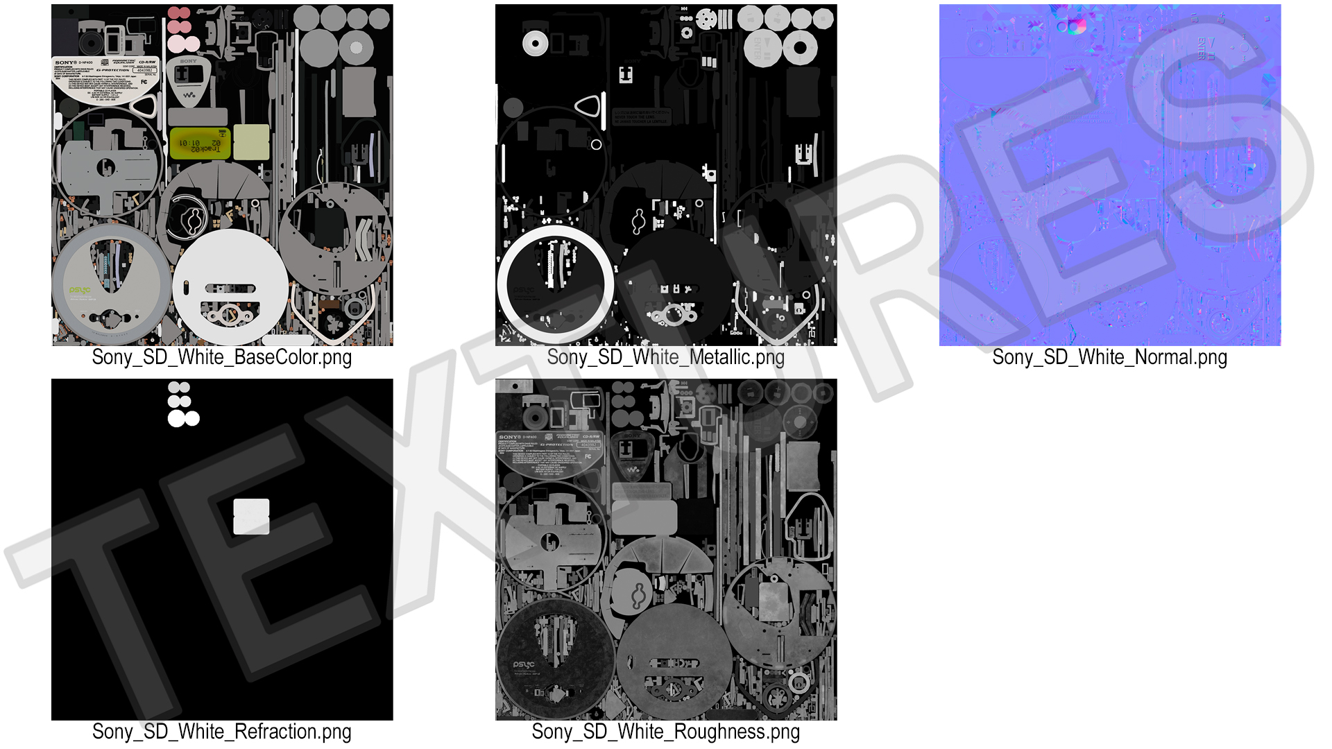 3D model Sony Portable Disc Player Open