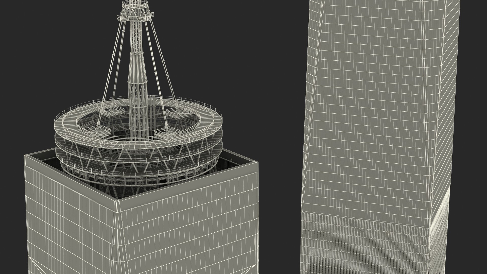 Freedom Tower Night Glow 3D model