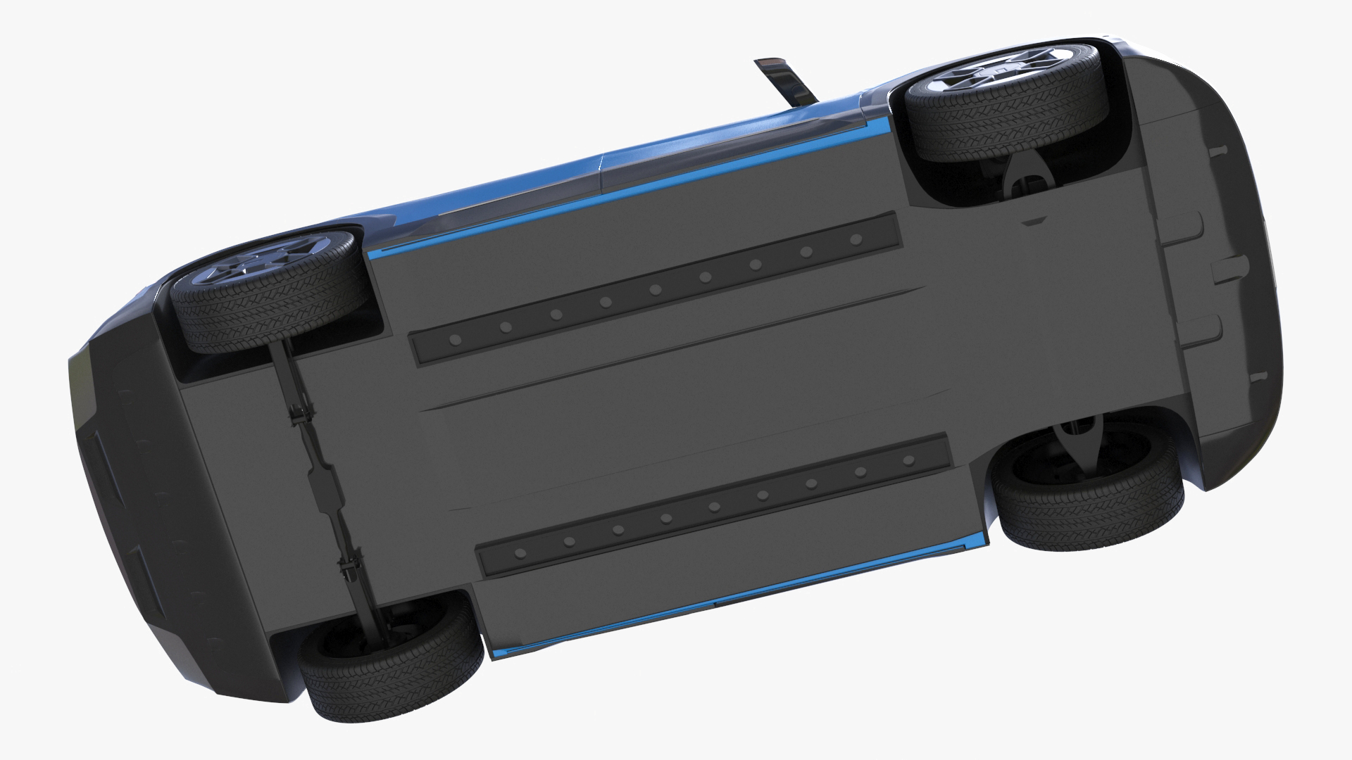 KIA EV9 SUV Ocean Blue Rigged 3D model