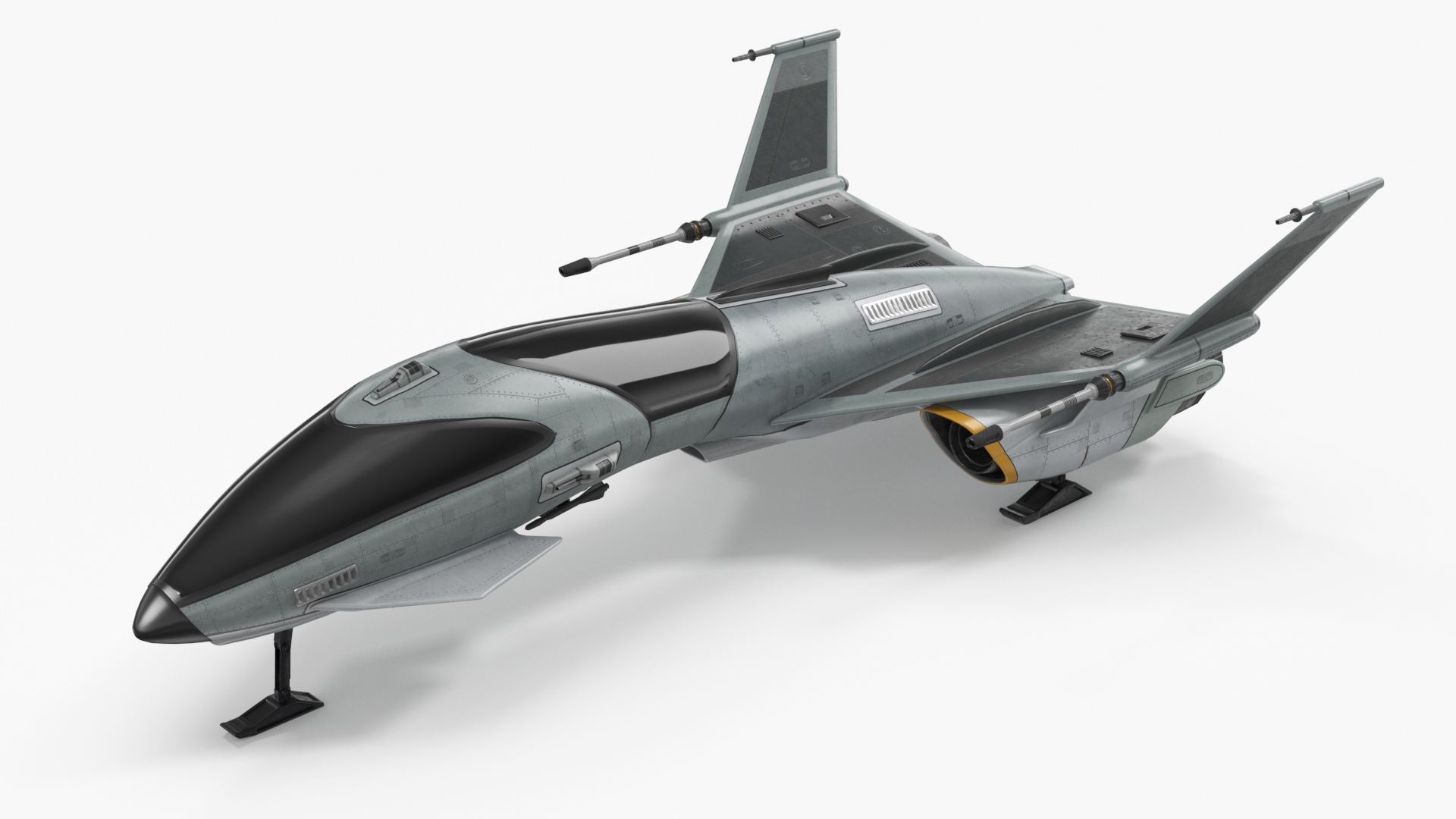 3D Futuristic Fighter Spaceship model