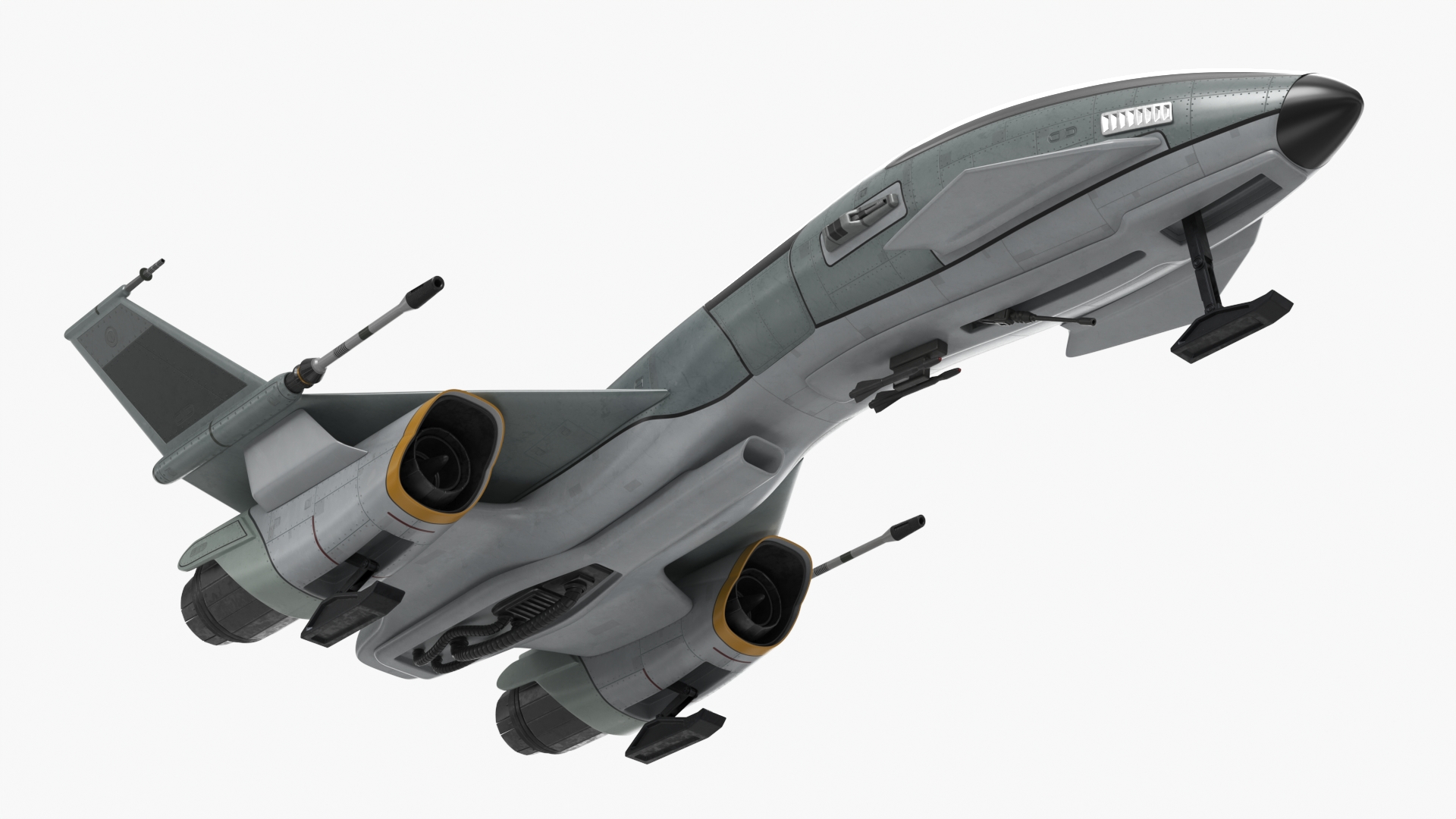 3D Futuristic Fighter Spaceship model