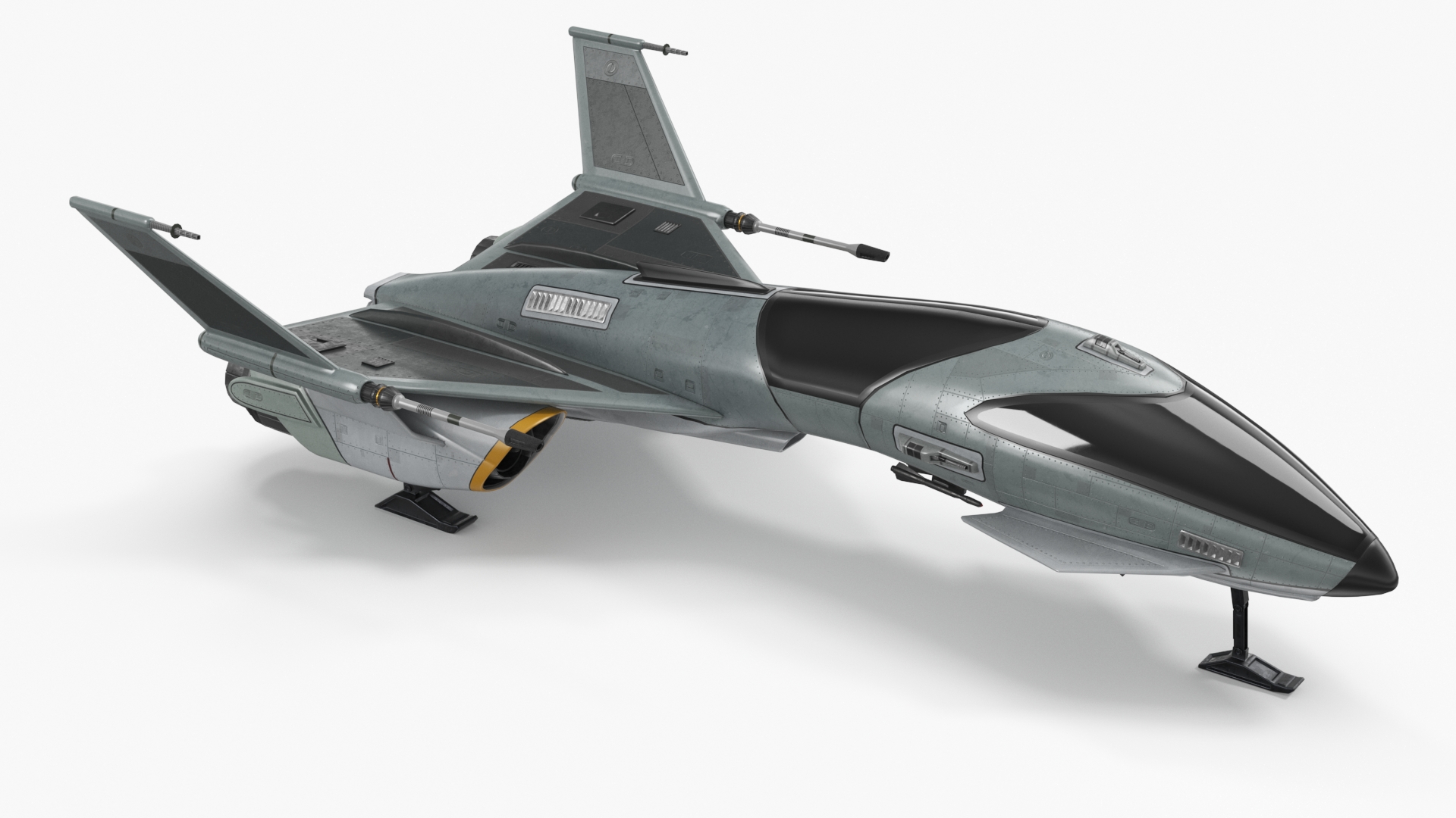 3D Futuristic Fighter Spaceship model