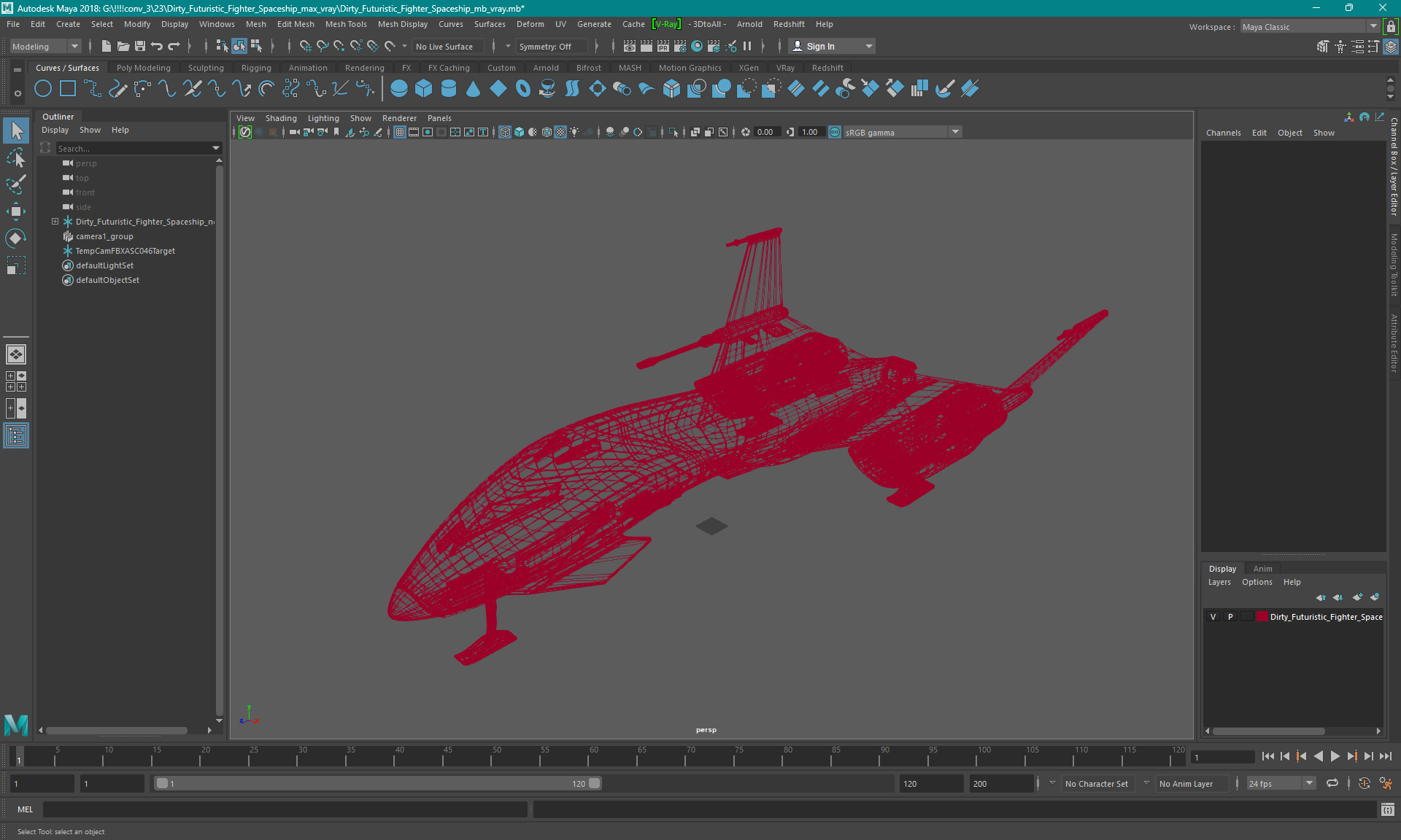 3D Futuristic Fighter Spaceship model