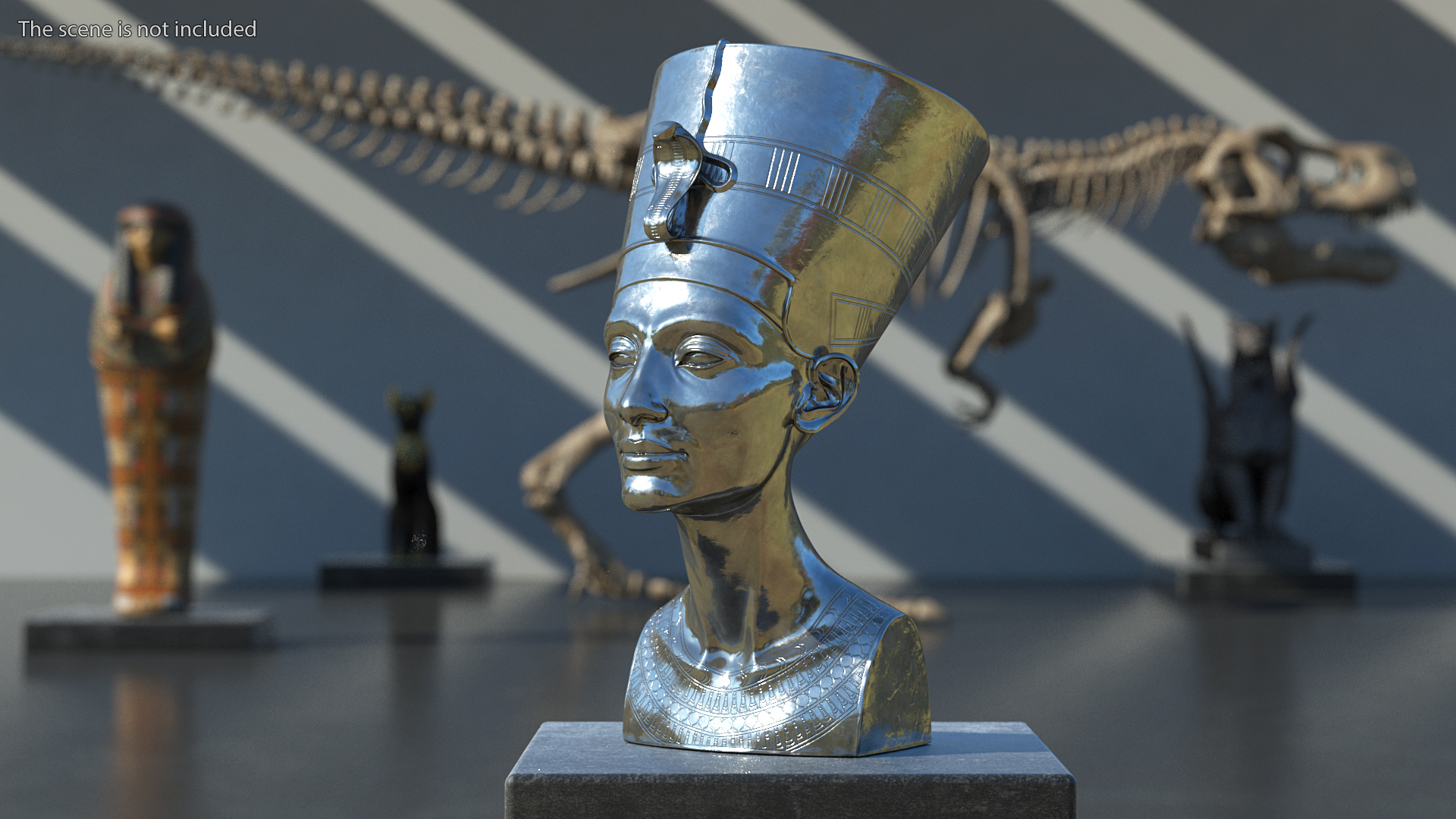 3D model Silver Bust of Queen Nefertiti