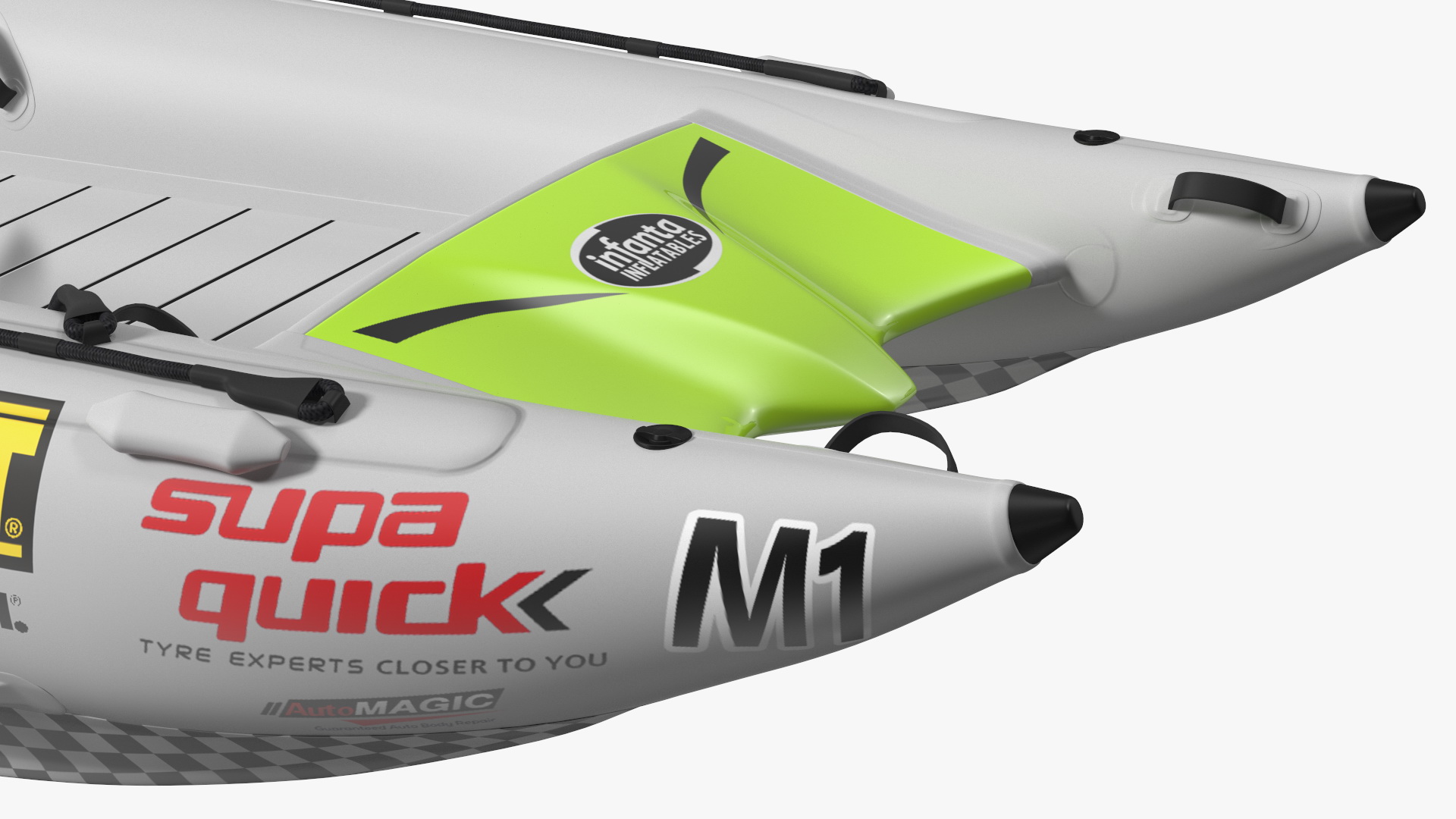 3D model Racing Boat Gemini Zapcat F1 with Engine Grey