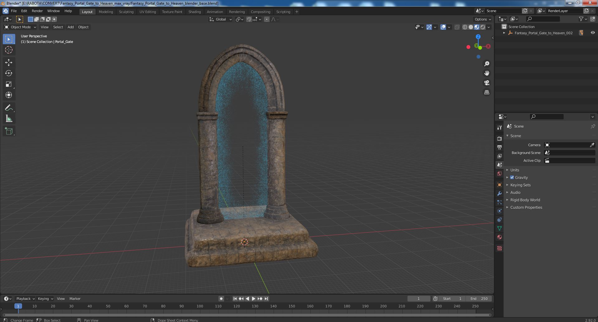 Fantasy Portal Gate to Heaven 3D model