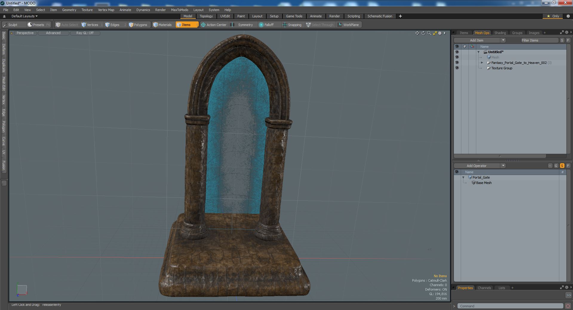 Fantasy Portal Gate to Heaven 3D model