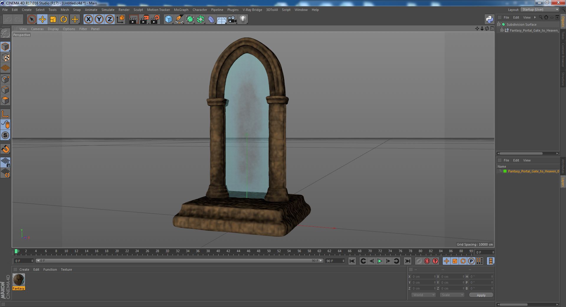 Fantasy Portal Gate to Heaven 3D model