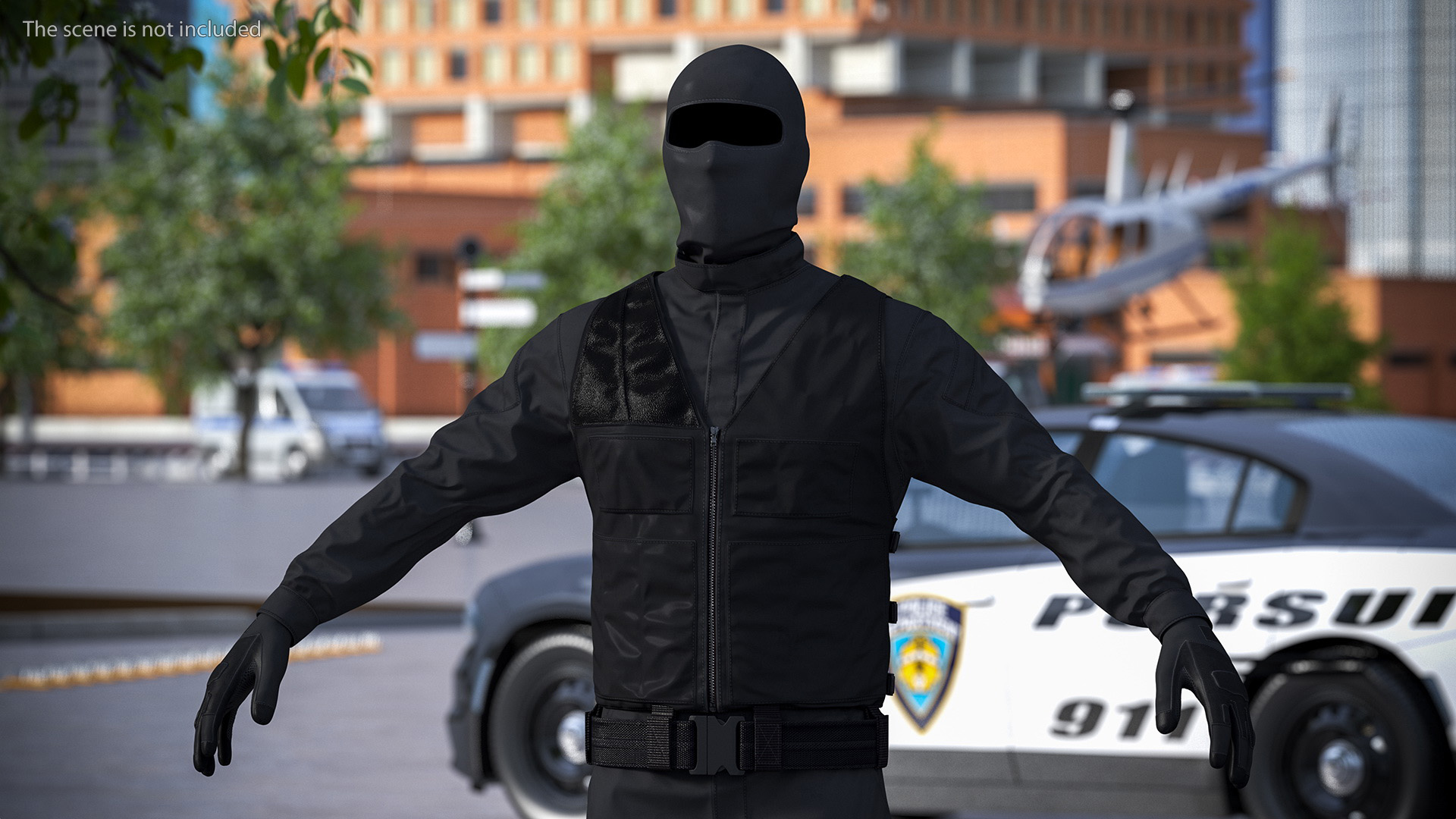 3D Tactical SWAT Team Member Uniform model