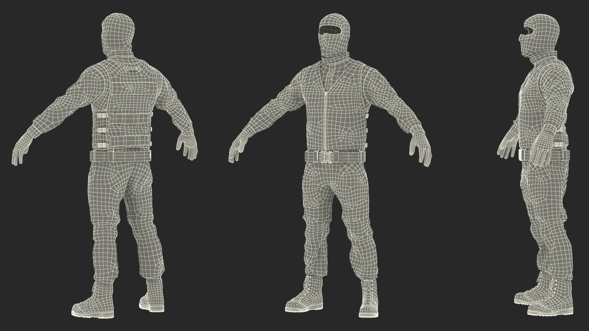 3D Tactical SWAT Team Member Uniform model