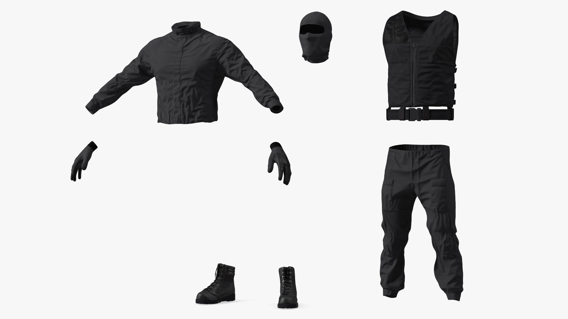 3D Tactical SWAT Team Member Uniform model