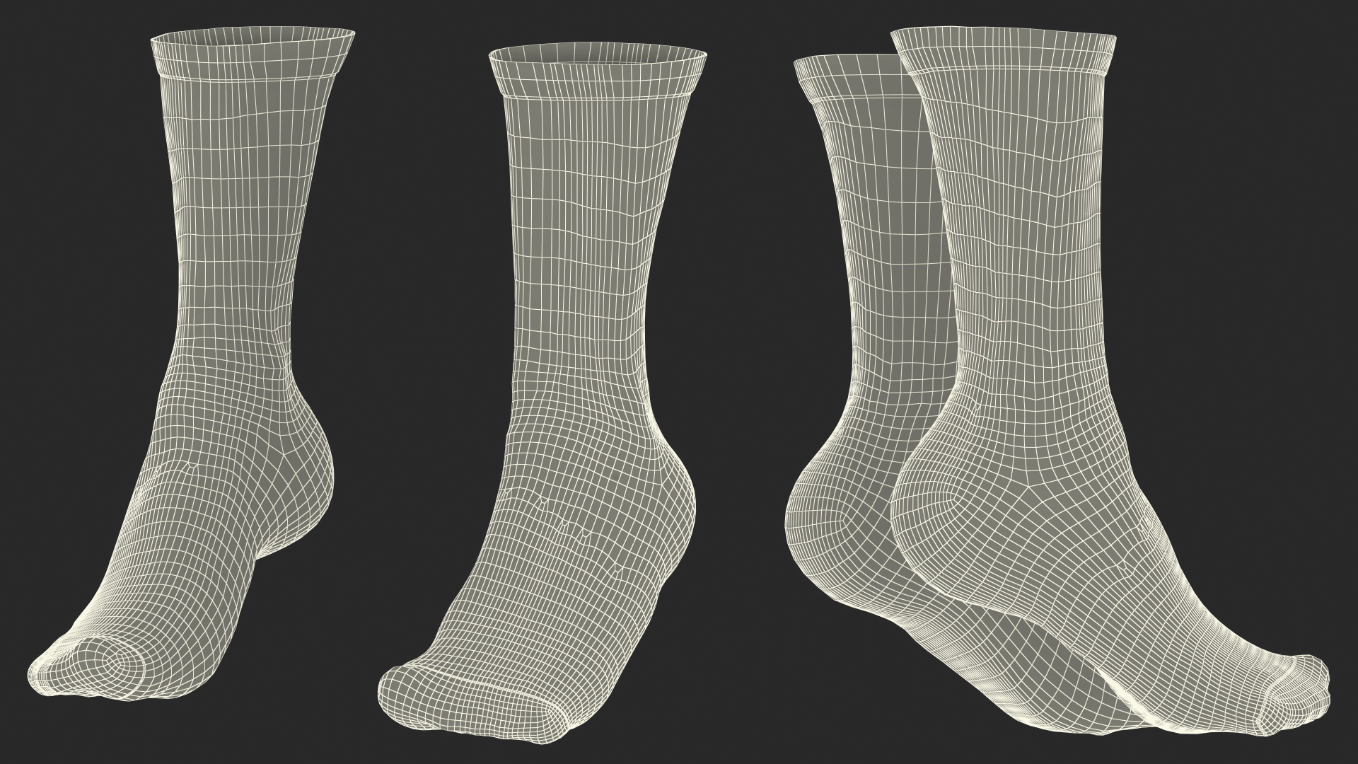 3D Long Socks Nike Grey on The Foot Standing Toes