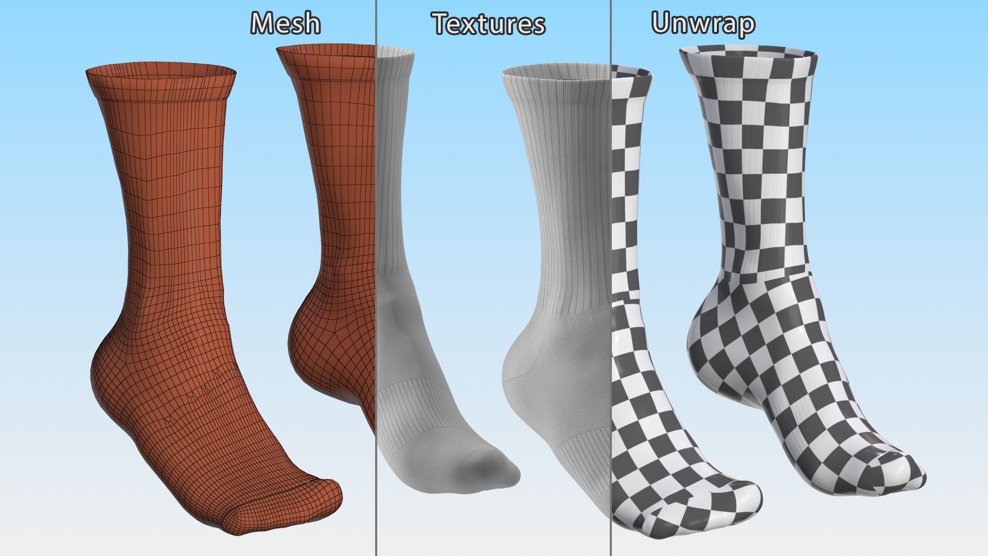 3D Long Socks Nike Grey on The Foot Standing Toes