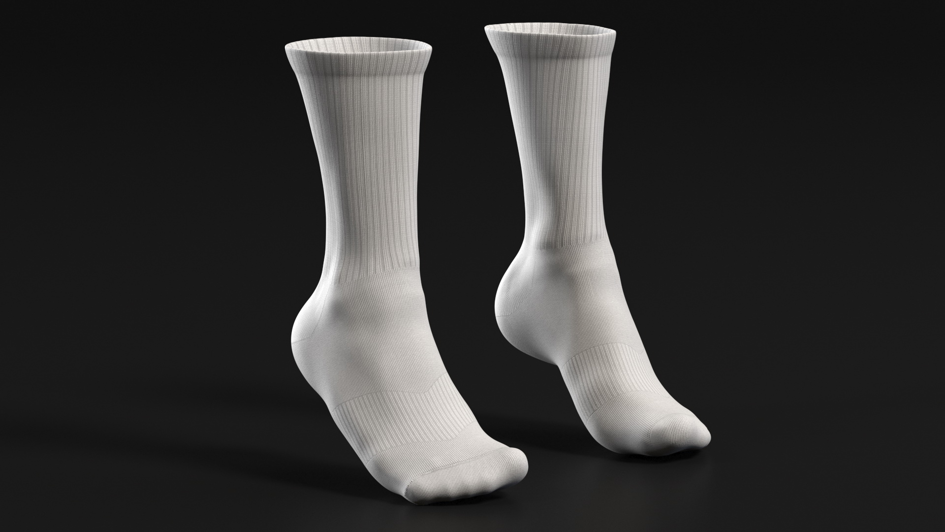 3D Long Socks Nike Grey on The Foot Standing Toes