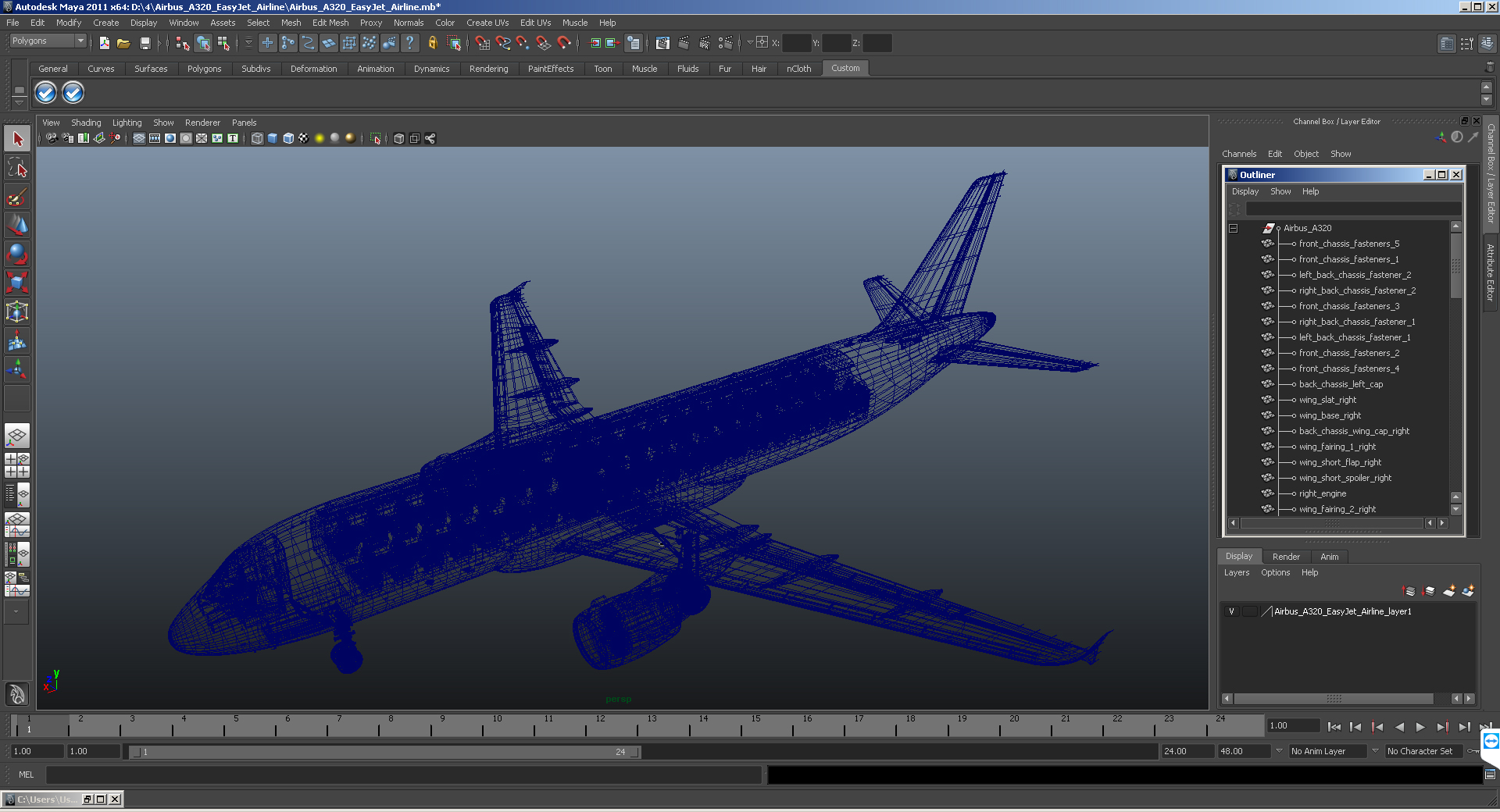 Airbus A320 EasyJet Airline 3D