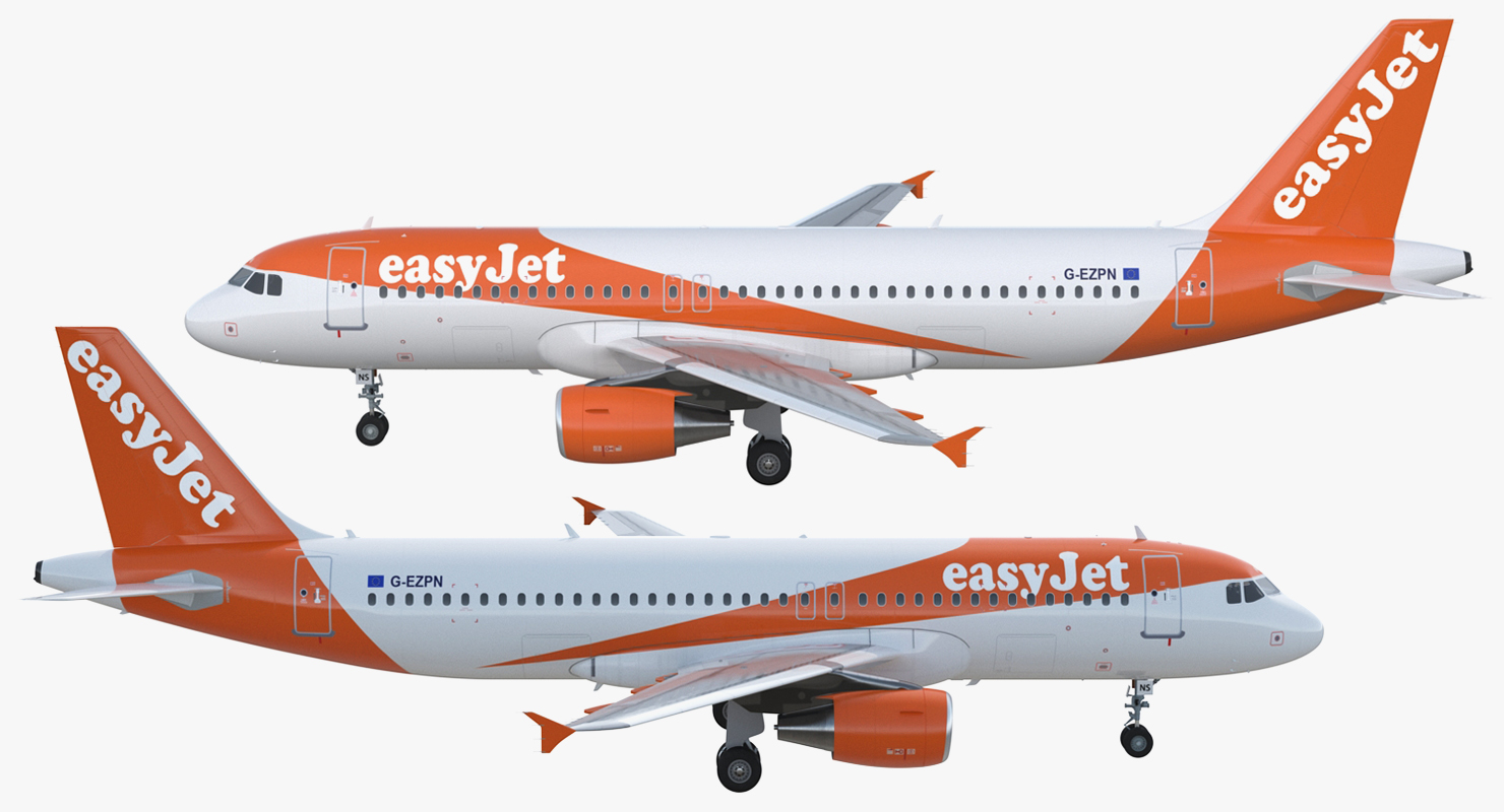 Airbus A320 EasyJet Airline 3D