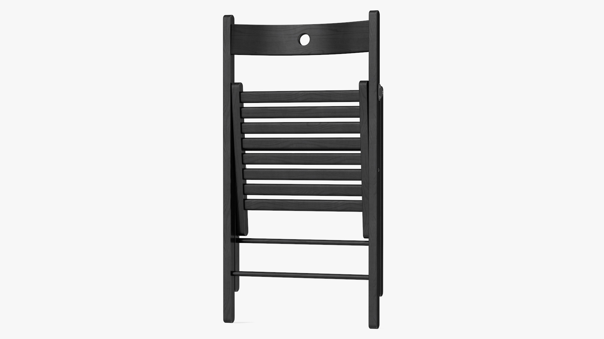 3D Folding Chair Black Closed