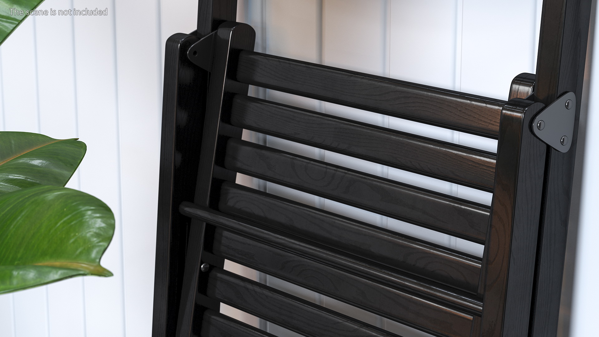 3D Folding Chair Black Closed