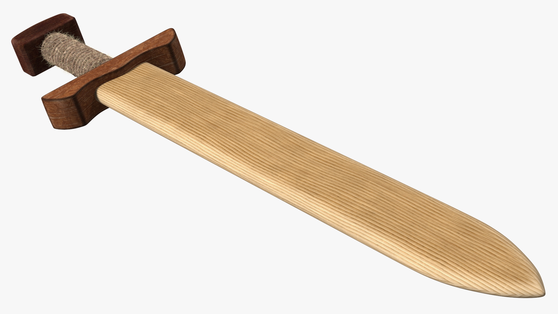 3D model Wooden Practice Sword Fur