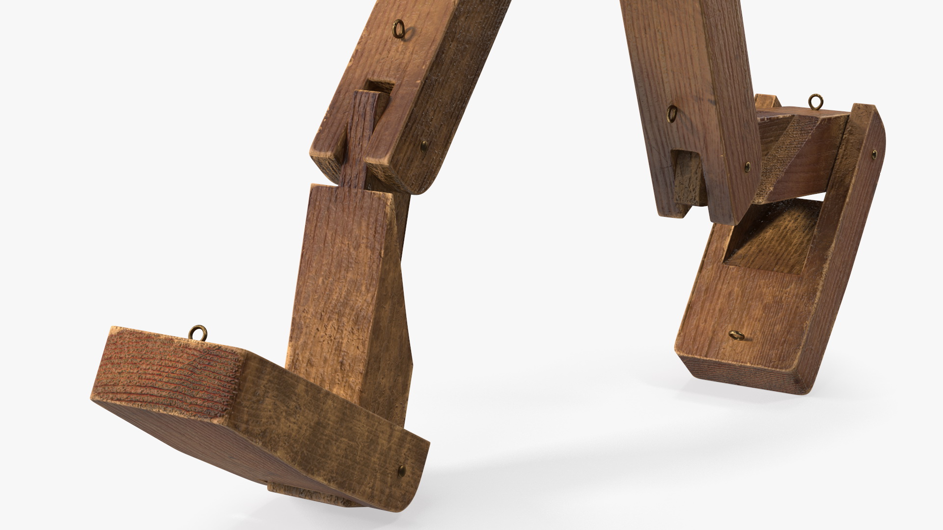 Dirty Wooden Character Rigged 3D model