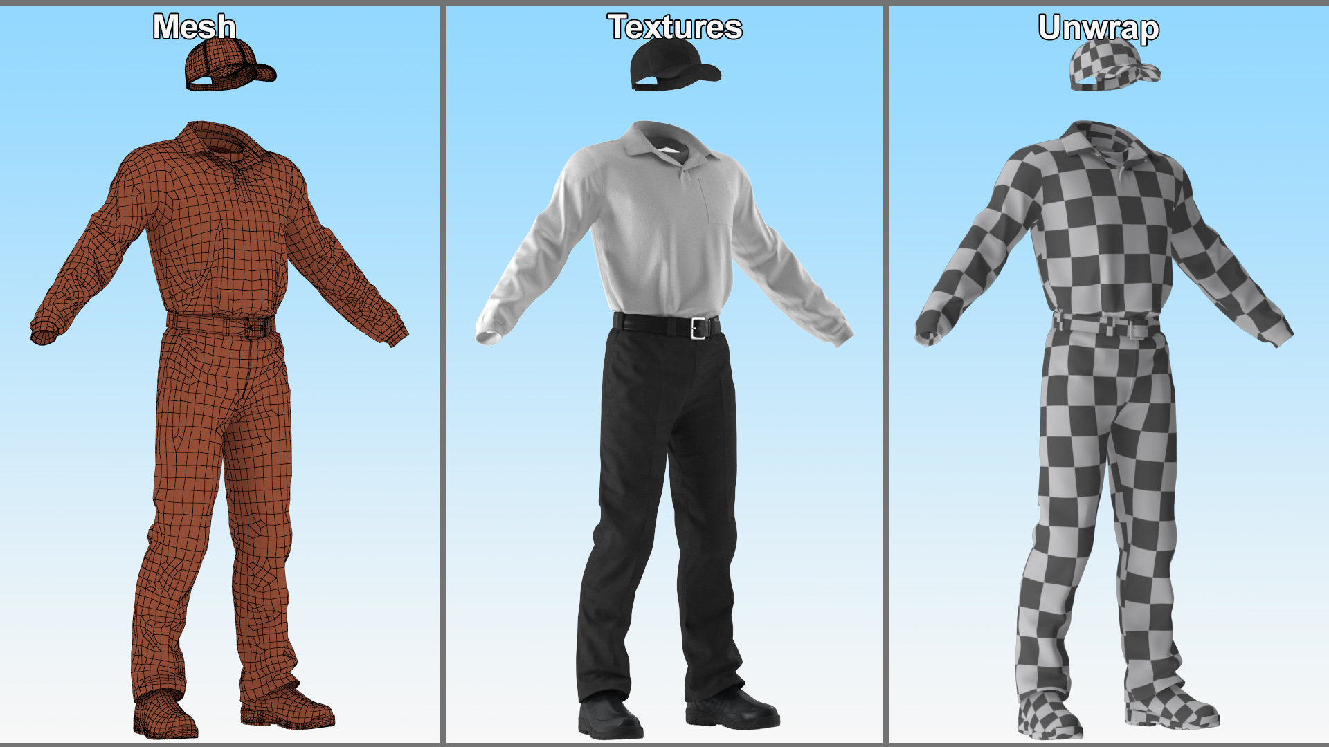 Mens Clothes Casual 3D model