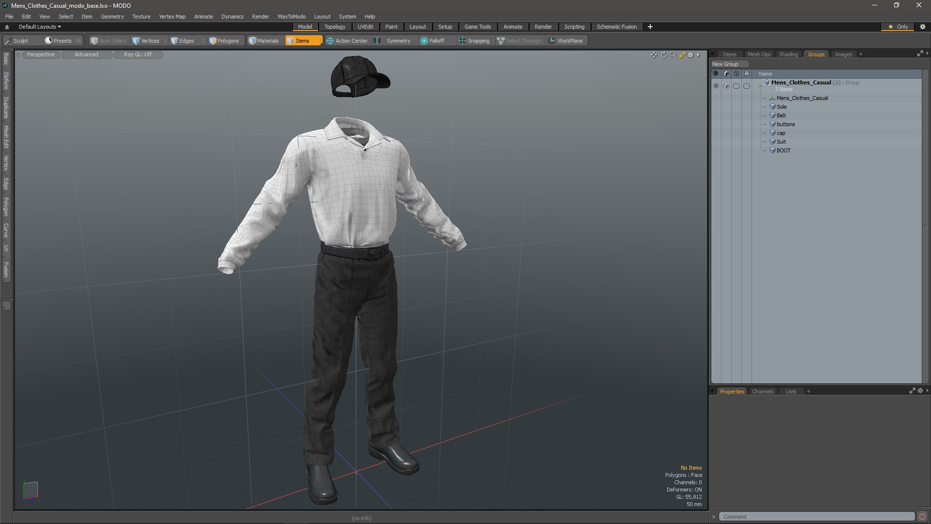 Mens Clothes Casual 3D model