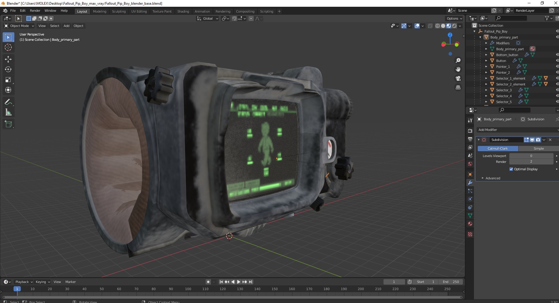 3D model Fallout Pip Boy