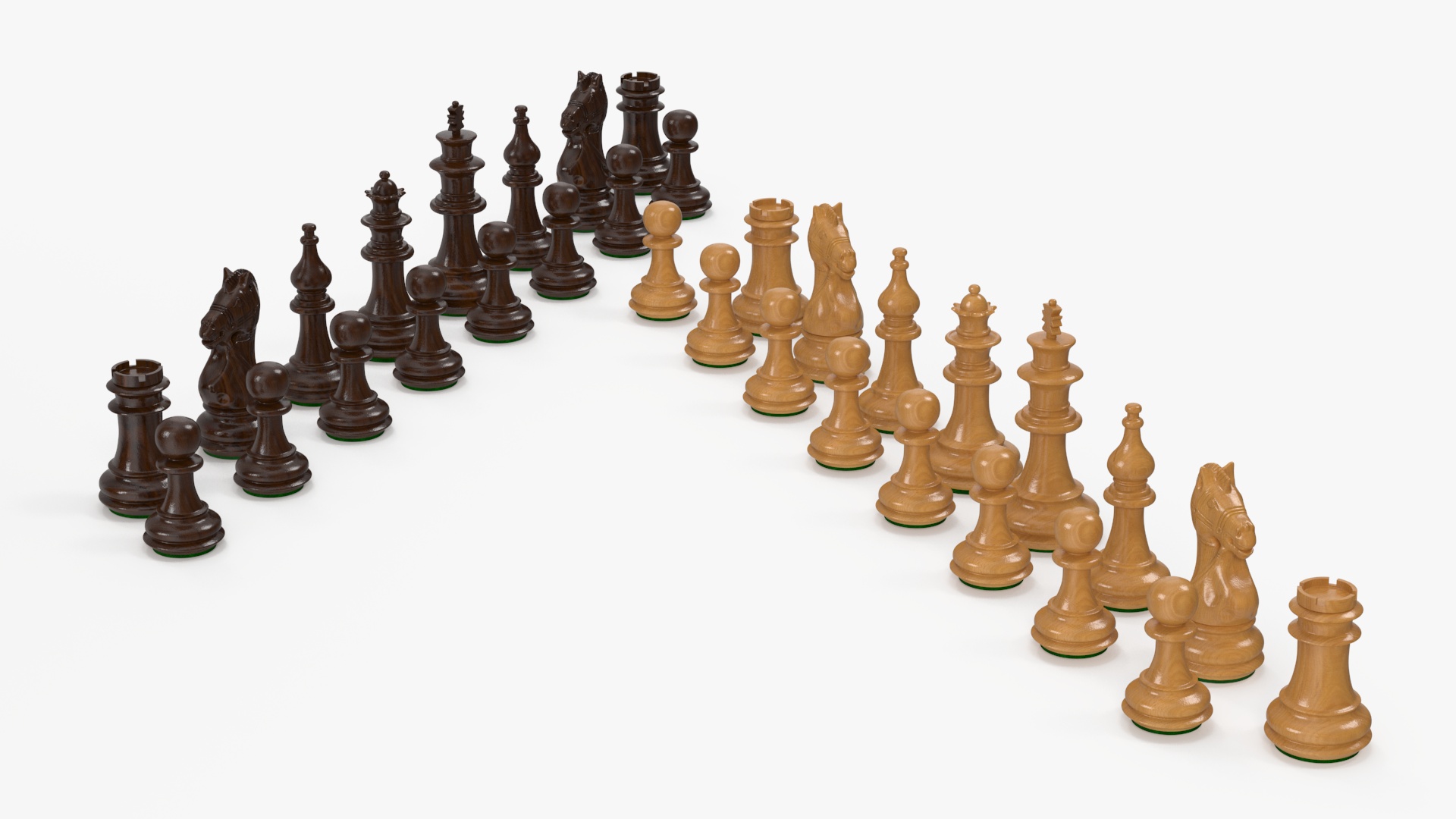 Vertical Wooden Chess Board 3D