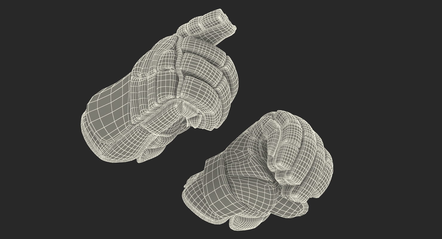 3D model Hockey Gloves Rigged