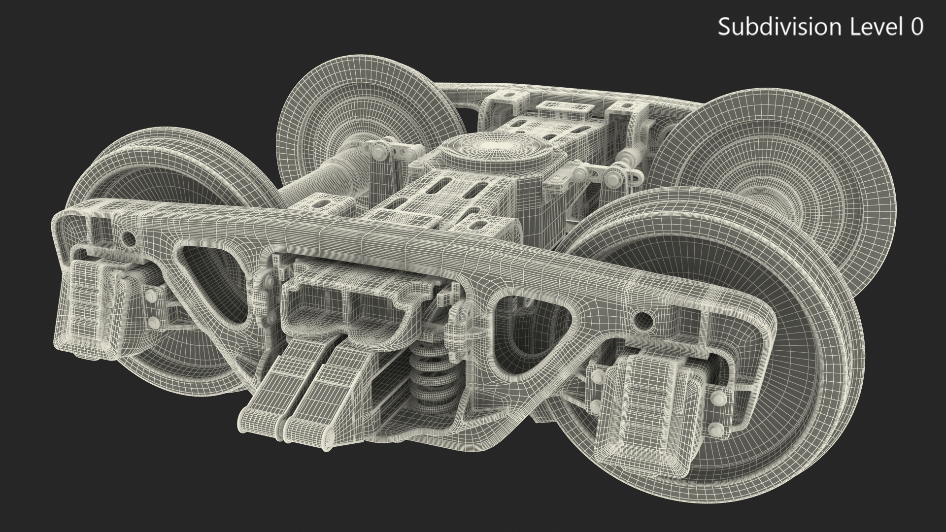 3D Old Railway Wheels model