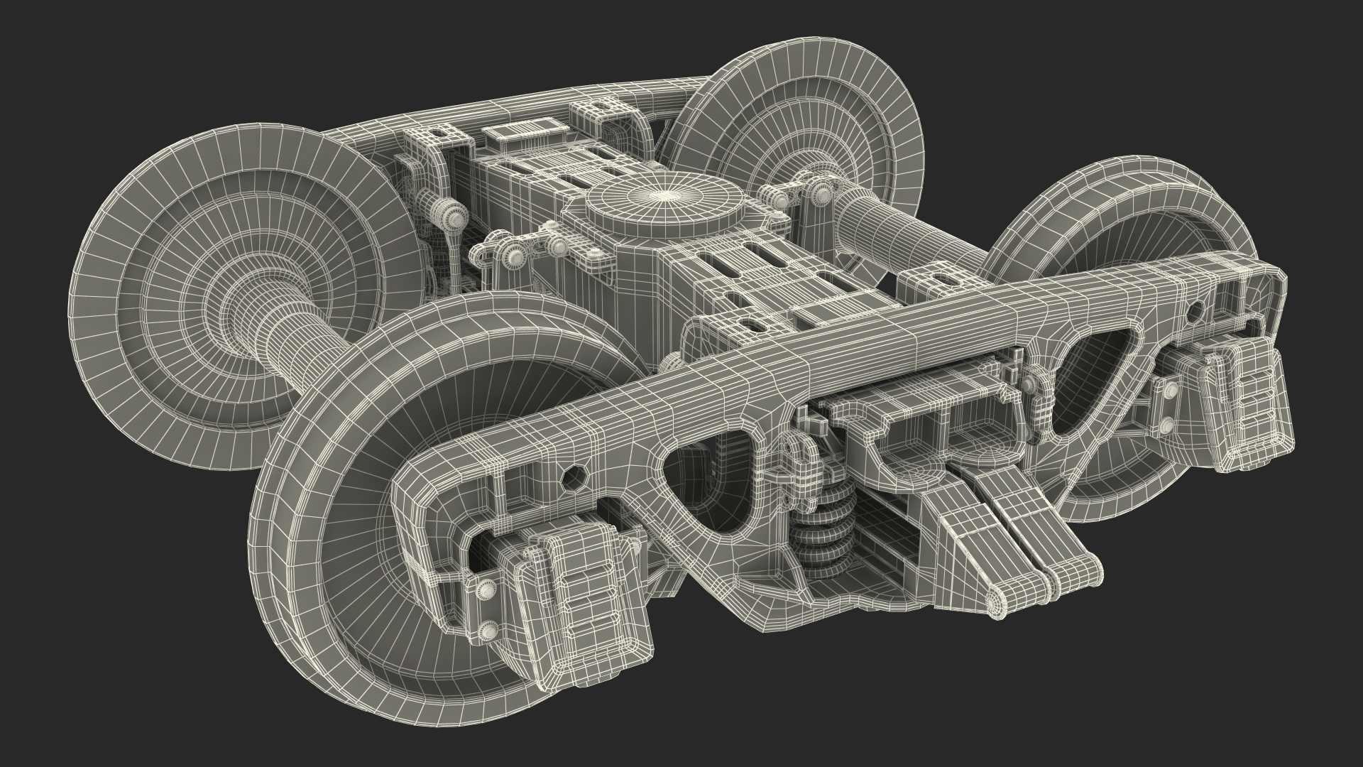 3D Old Railway Wheels model