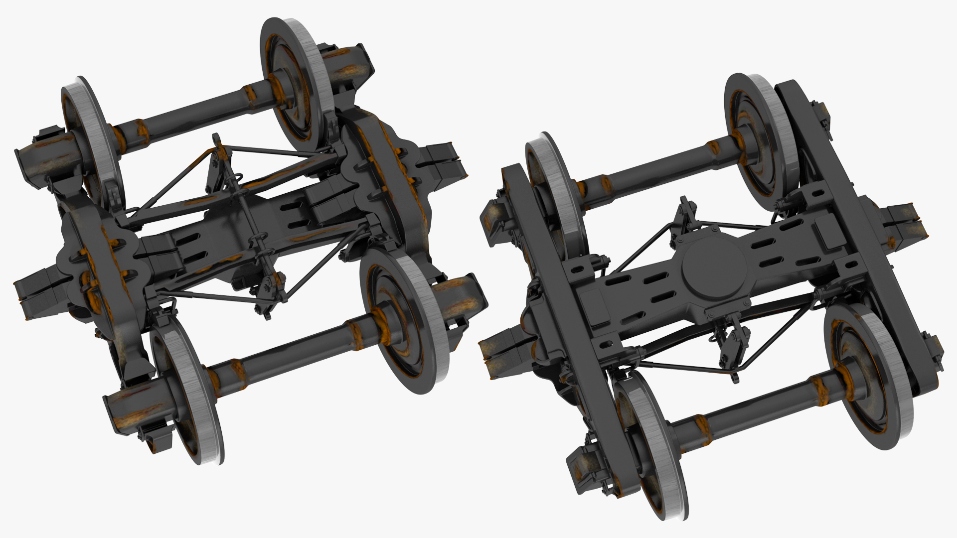 3D Old Railway Wheels model