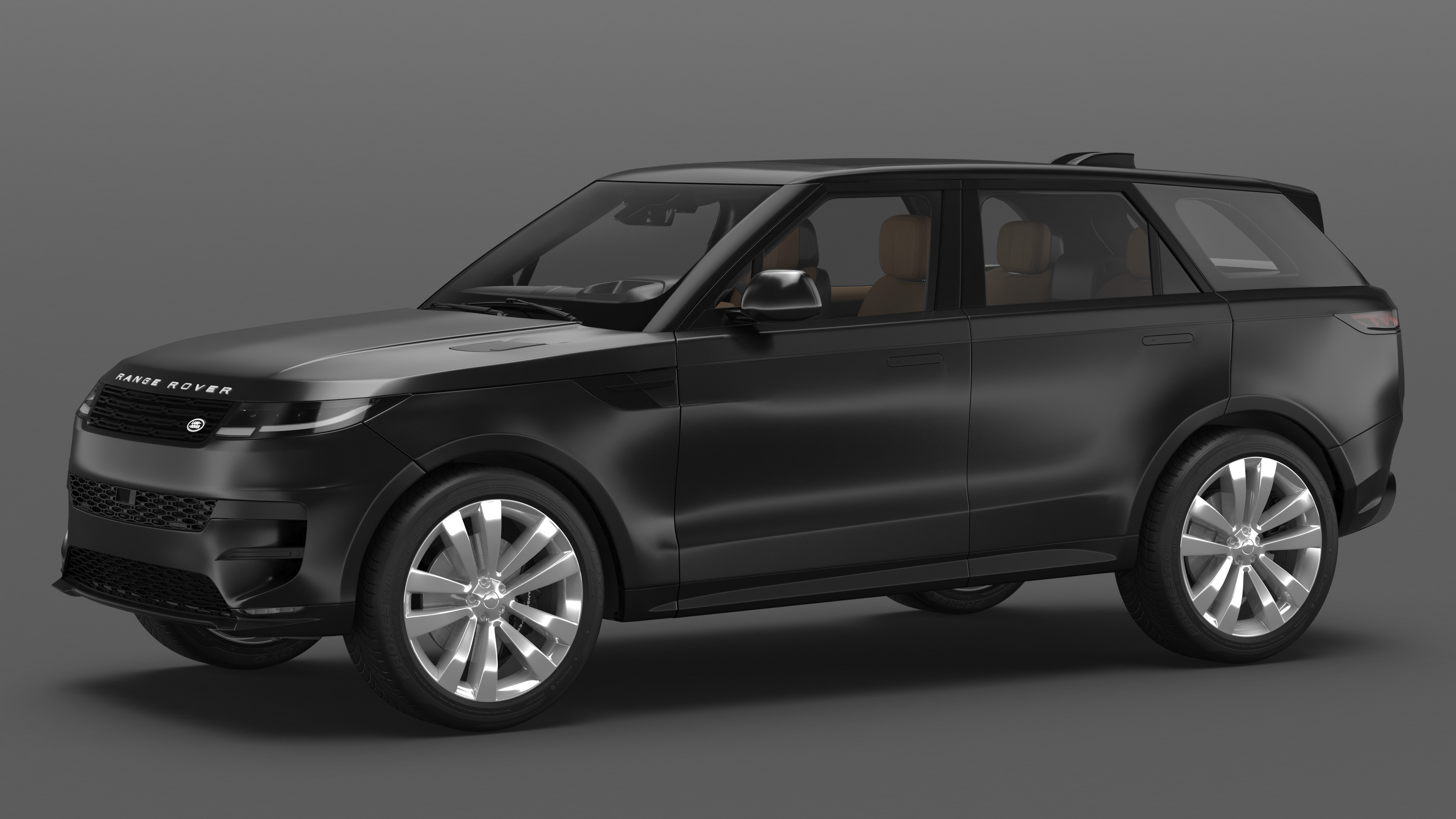 Range Rover Sport 2023 Black Simple Interior 3D model