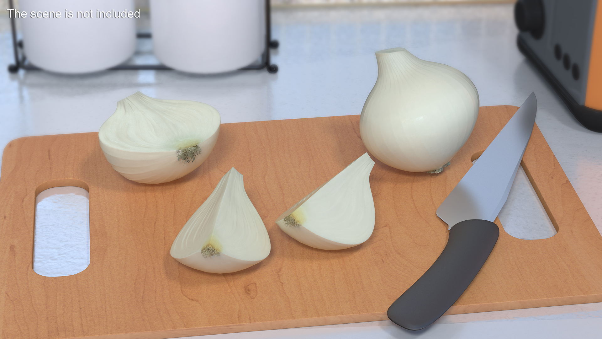 3D White Onions Fur