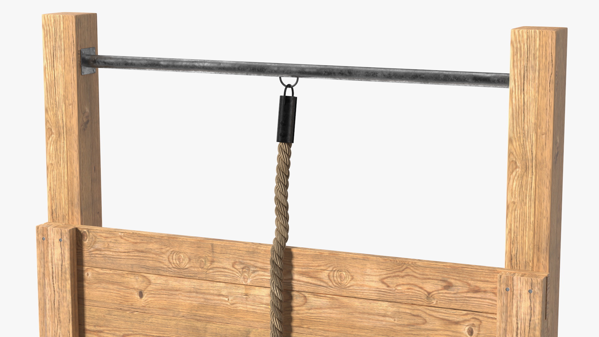 Obstacle Course Wall with Rope Old 3D model