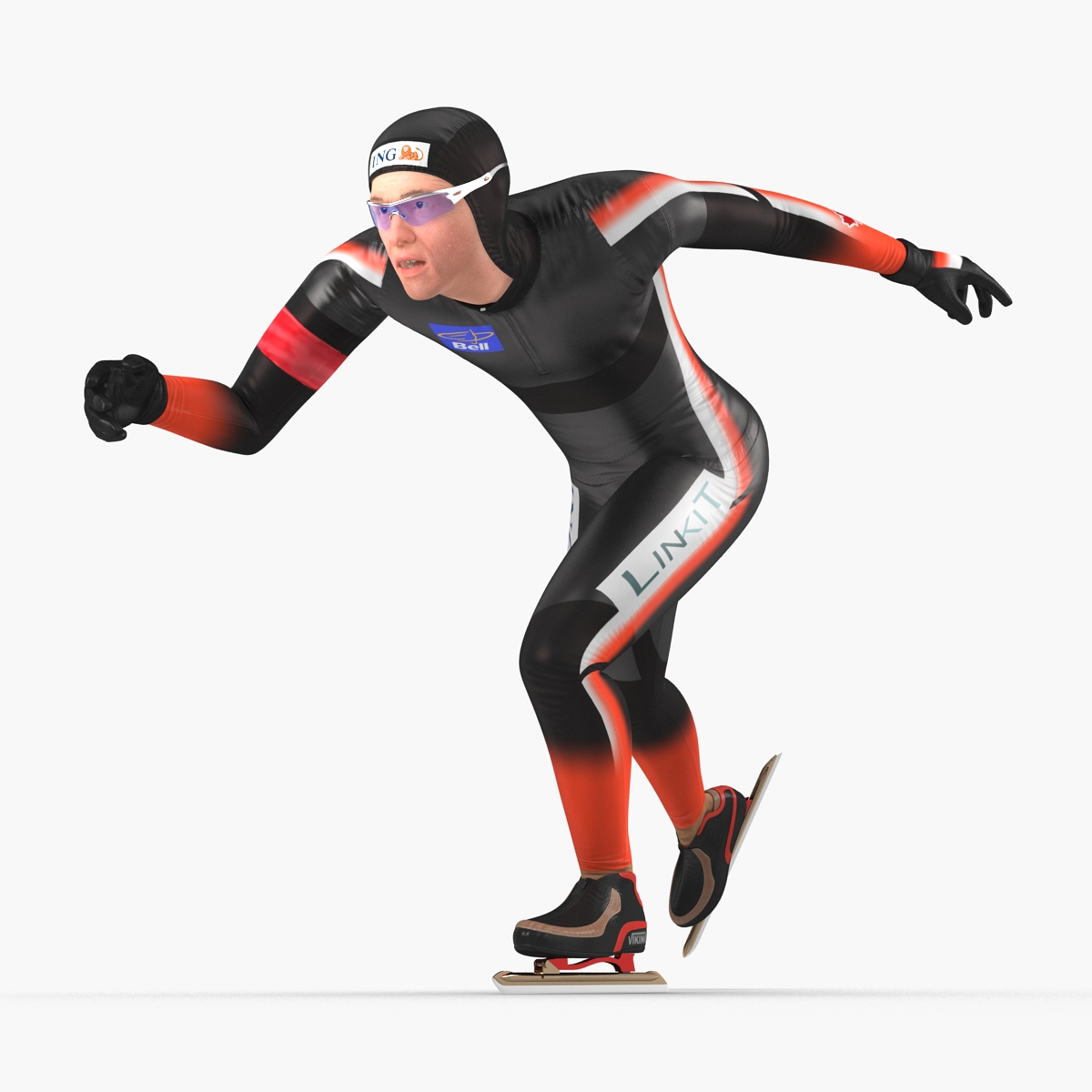 3D Speed Skater 2 Pose 2