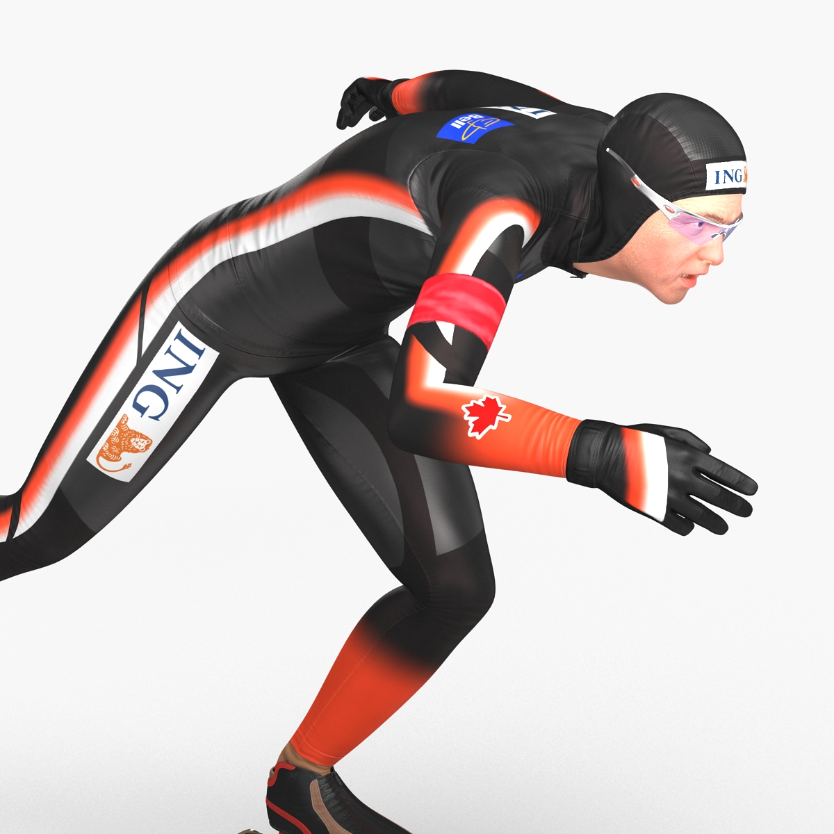 3D Speed Skater 2 Pose 2