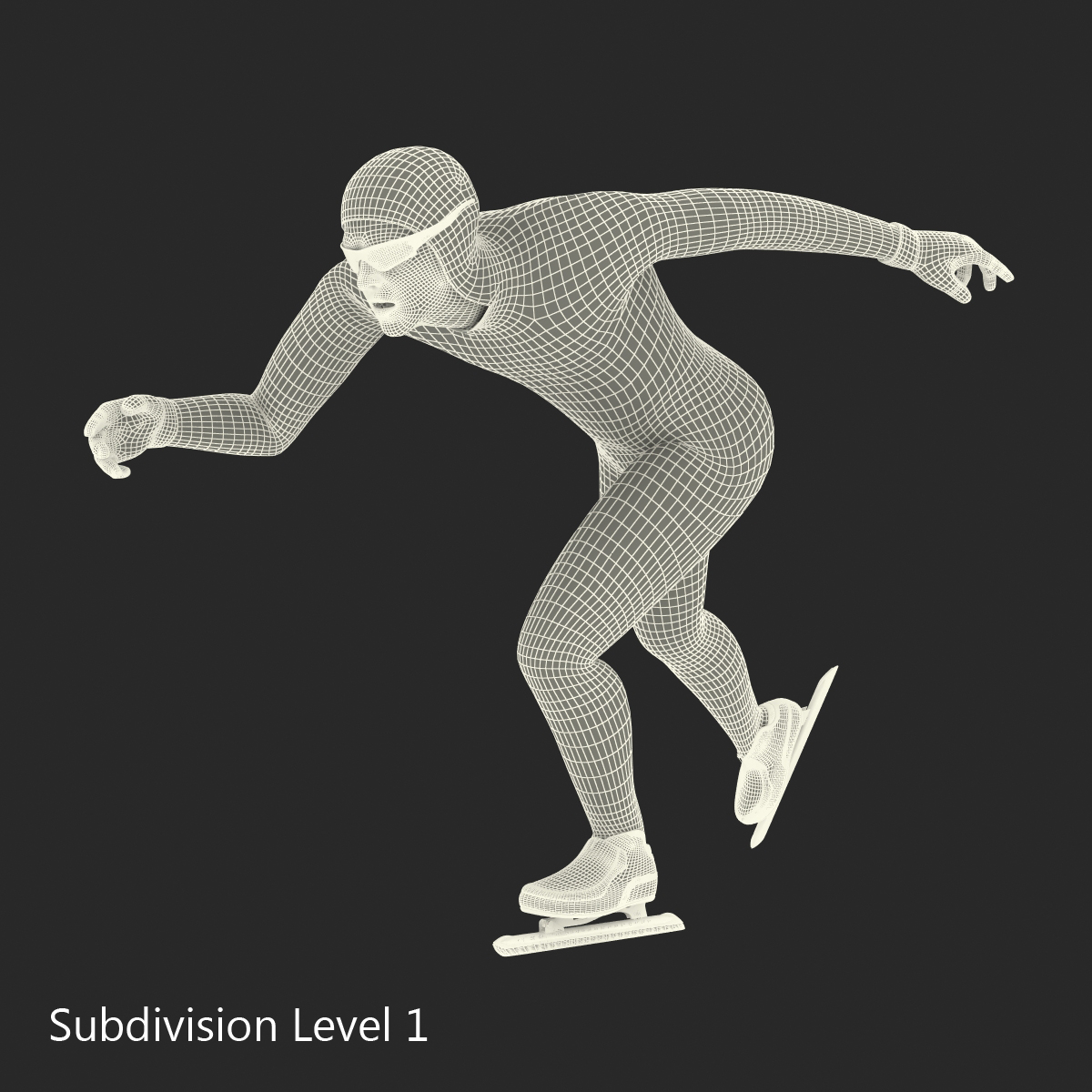 3D Speed Skater 2 Pose 2