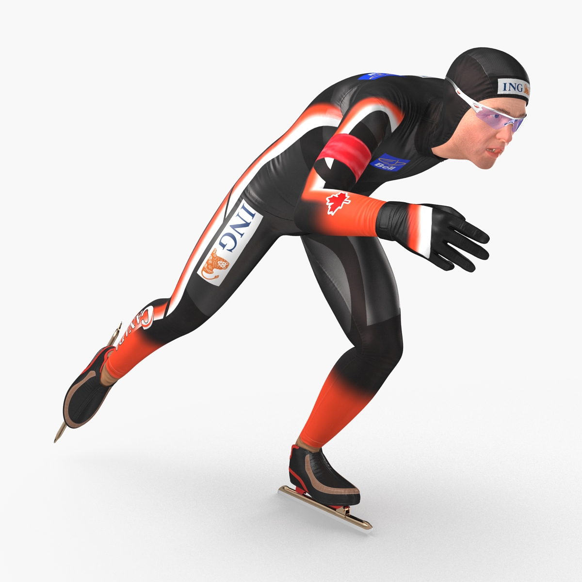 3D Speed Skater 2 Pose 2