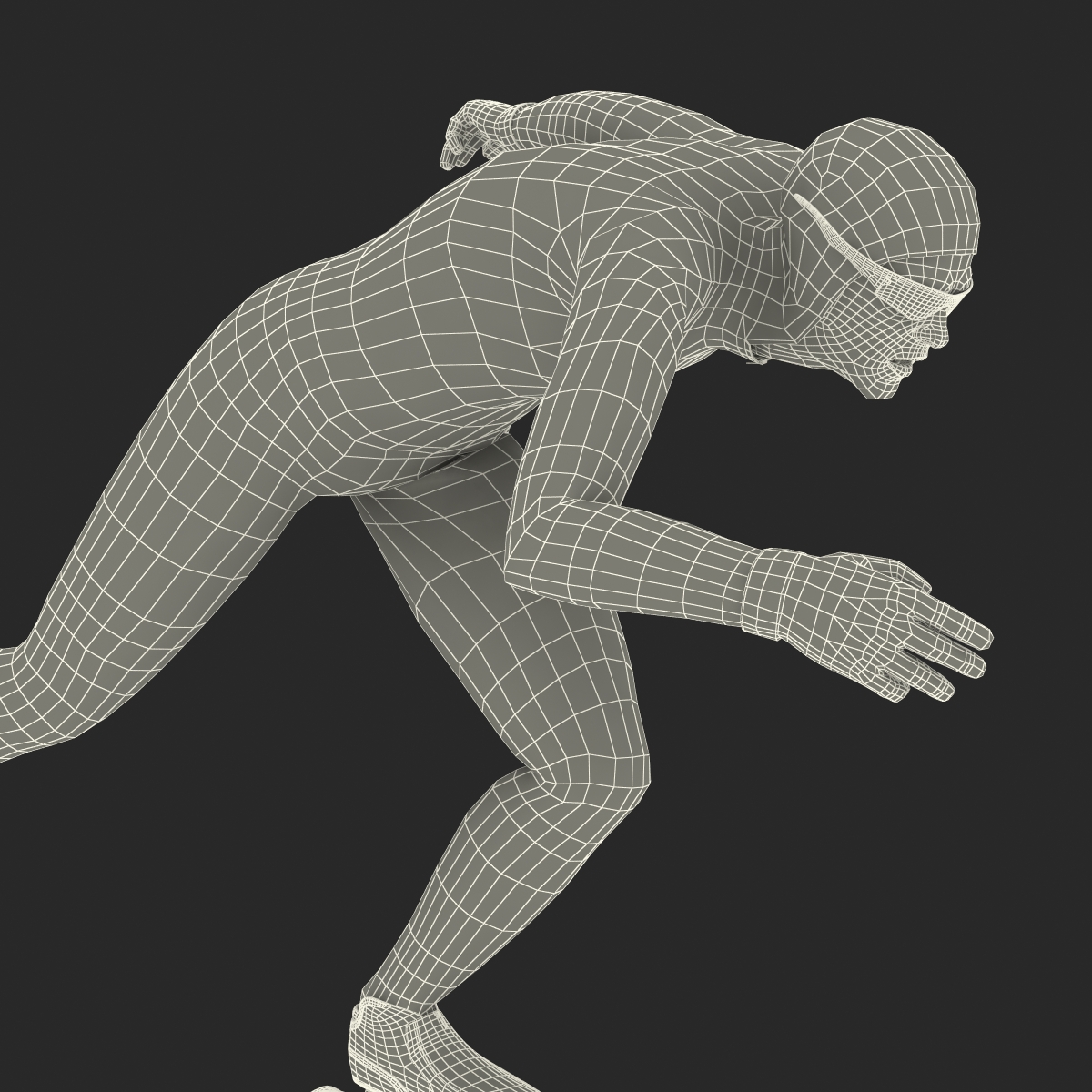 3D Speed Skater 2 Pose 2