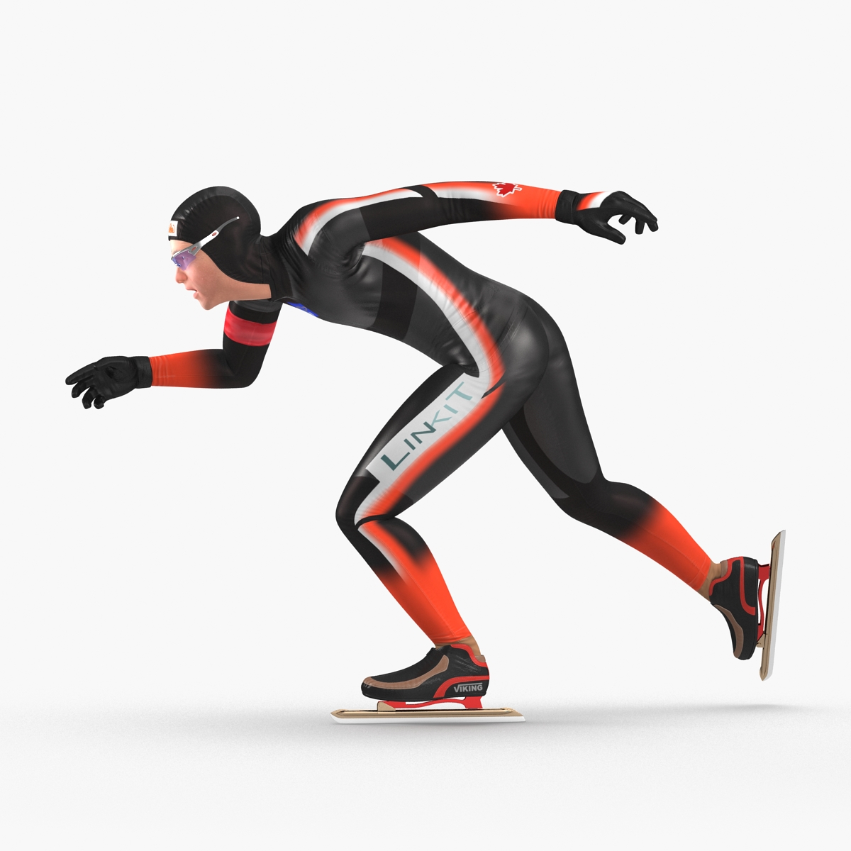 3D Speed Skater 2 Pose 2