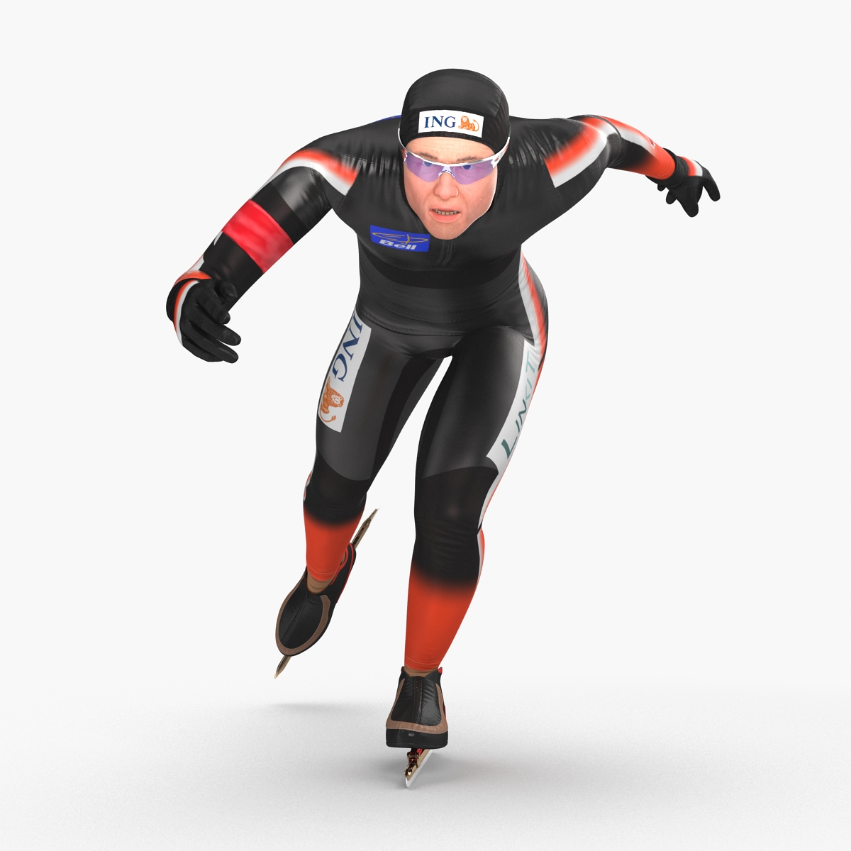 3D Speed Skater 2 Pose 2