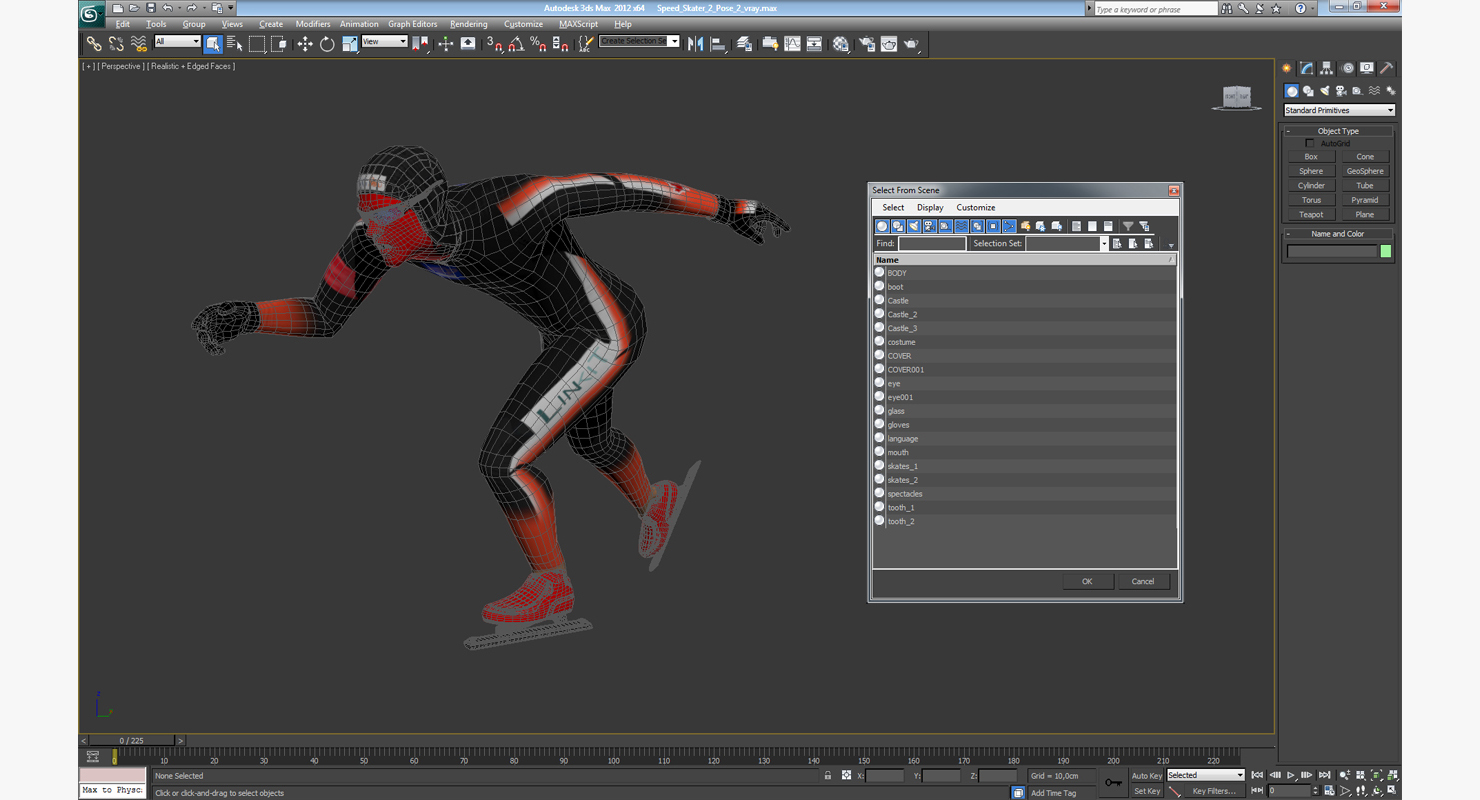 3D Speed Skater 2 Pose 2