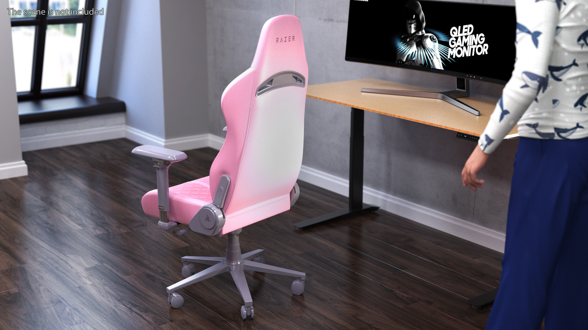 3D model Gaming Chair Razer Enki Quartz Pink